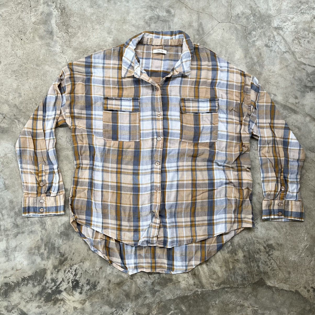 Vintage Little lily shadow plaid shirt rayon&cotton Size US M / EU 48-50 / 2 - 1 Thumbnail