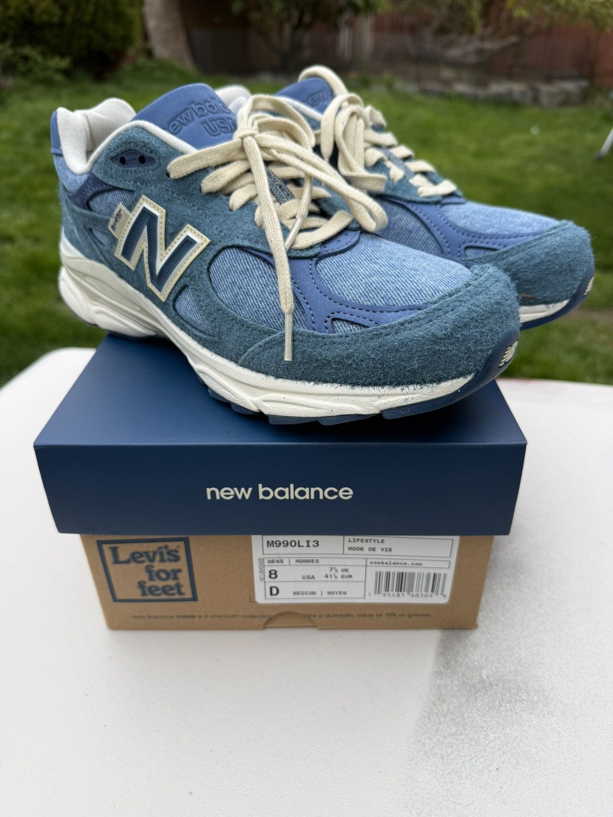 Levi's × New Balance New Balance x Levi’s 990v3 “Mallard Blue” Made In USA 🦆👖 Size US 8 / EU 41 - 1 Thumbnail