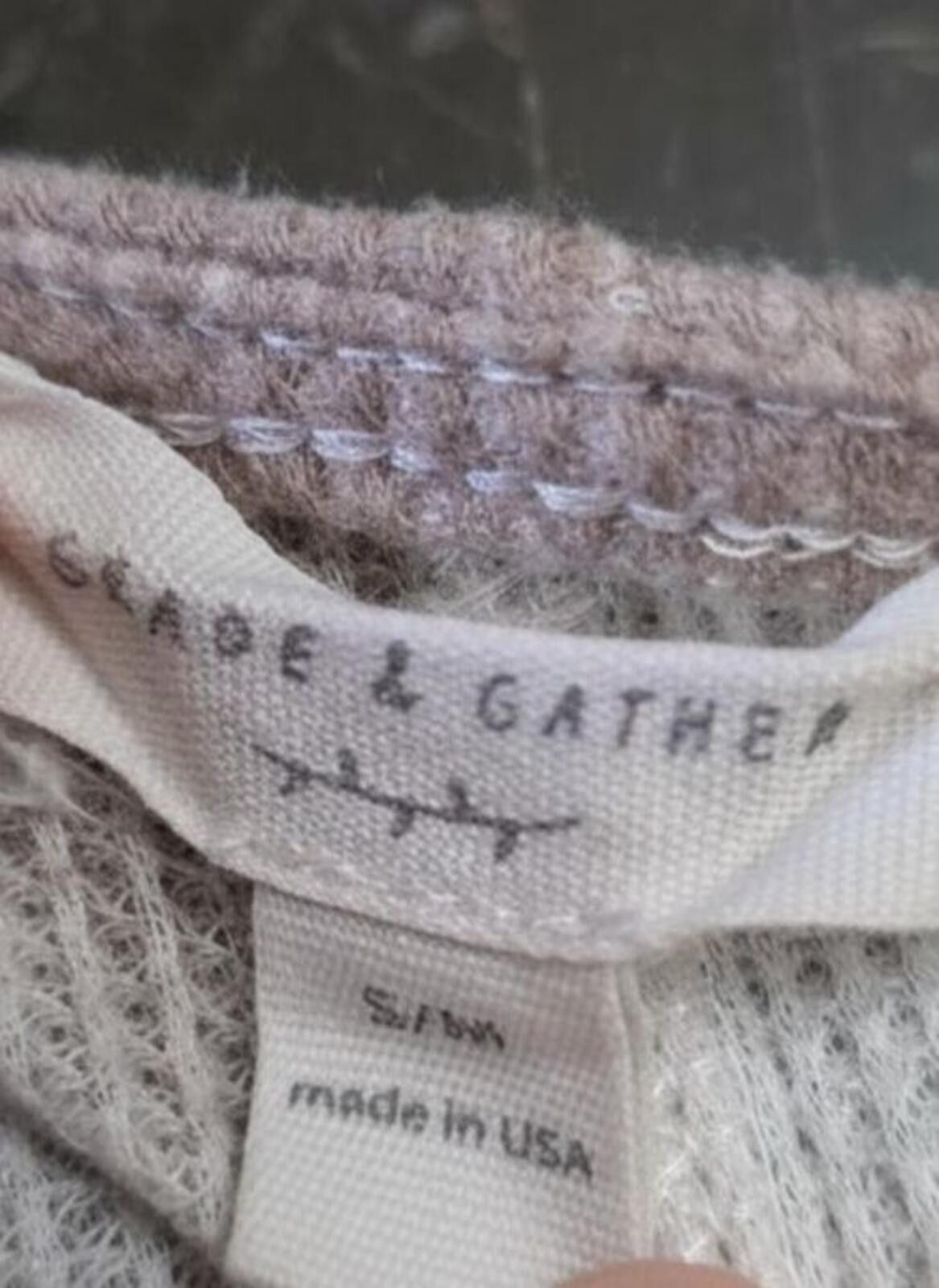 Other Grade & Gather Anthropolgie S/M Beige Tie-Dye Crop Top Long Size S / US 4 / IT 40 - 4 Thumbnail