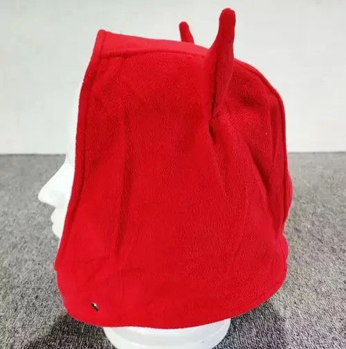 Other Devil Horns Fuzzy Ears Fleece Hat Red Color Size ONE SIZE - 3 Thumbnail