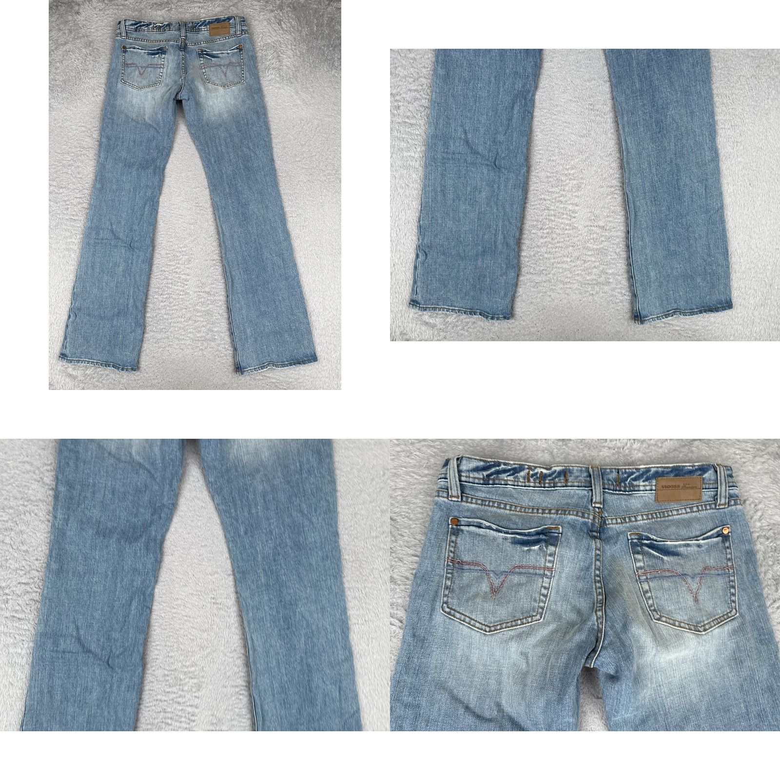 Vintage VIGOSS Bootcut Jeans Juniors 11/12 Light Blue Denim Slim Fit 30in Waist 32in Inseam Women Size 32" / US 10 / IT 46 - 10 Thumbnail