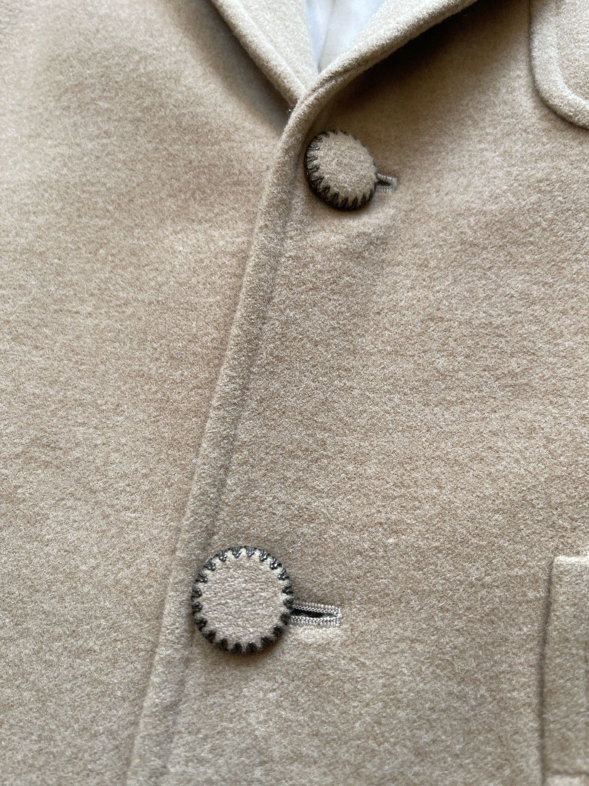 Yohji Yamamoto SAMPLE Y's Bis Beige Cashmere Coat Size US S / EU 44-46 / 1 - 4 Thumbnail