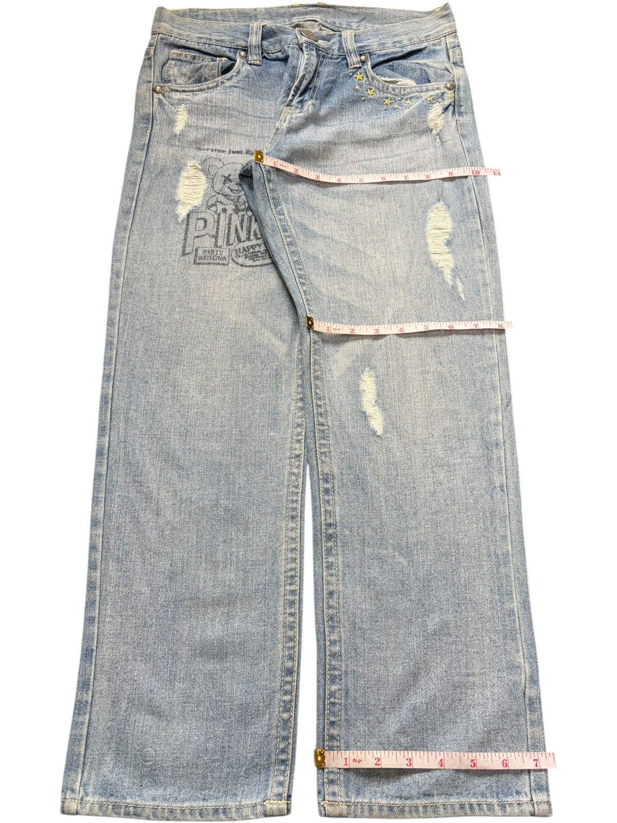 Ksubi Vintage Japanese Brand Printed Distressed Jeans Size 29" - 8 Thumbnail