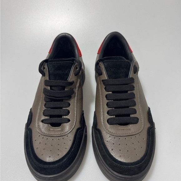 Dolce & Gabbana Dolce & Gabbana New Roma Panelled Leather Sneakers Grey Blac Size US 7 / EU 40 - 2 Thumbnail