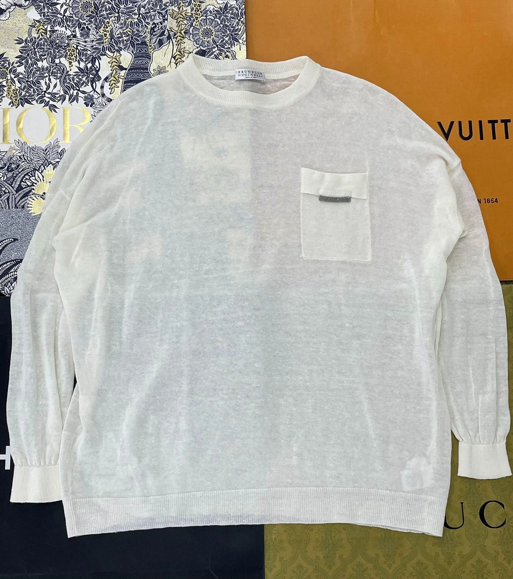 Brunello Cucinelli Brunello Cucinelli Beaded Crewneck Top - dmc Size US S / EU 44-46 / 1 - 1 Thumbnail