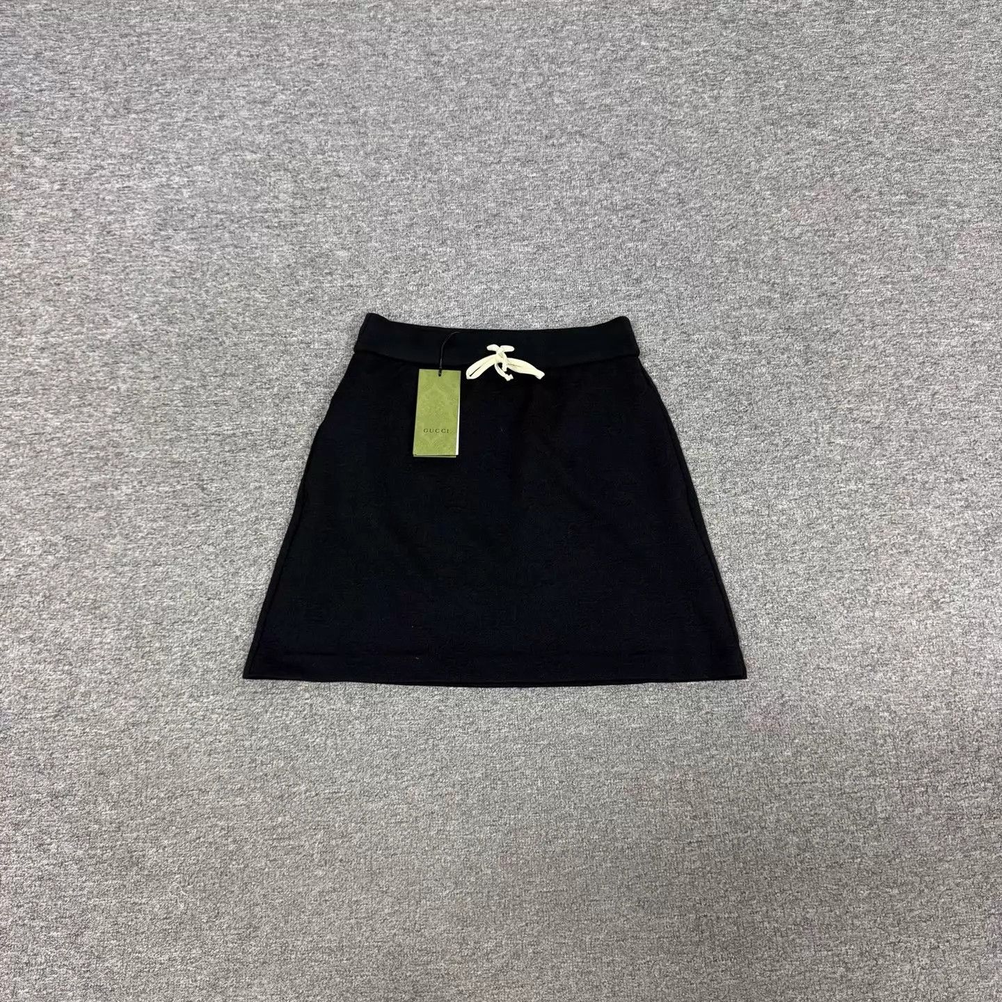 Gucci Gucci Black GG Jacquard Drawstring A-Line Skirt S Size 26" / US 2 / IT 38 - 1 Thumbnail