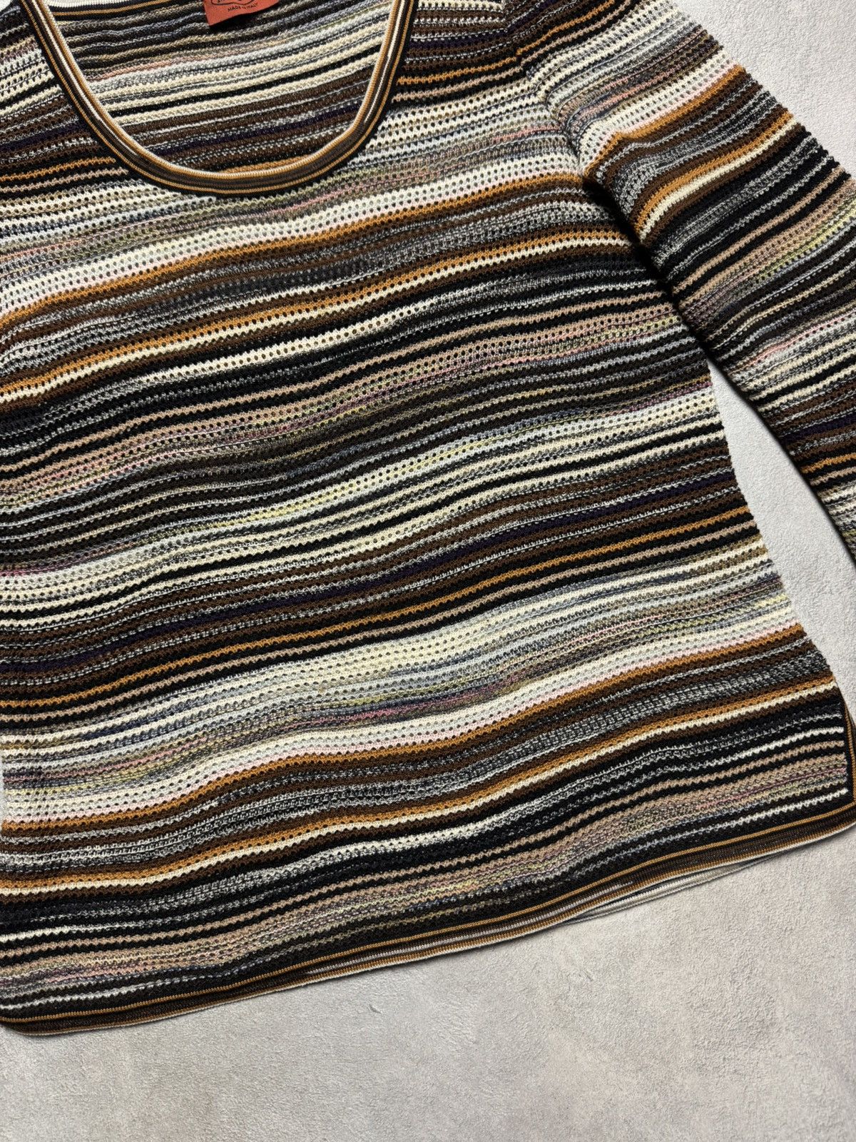 Missoni Missoni Multicolor Striped Wool Knit Sweater Size L / US 10 / IT 46 - 4 Thumbnail