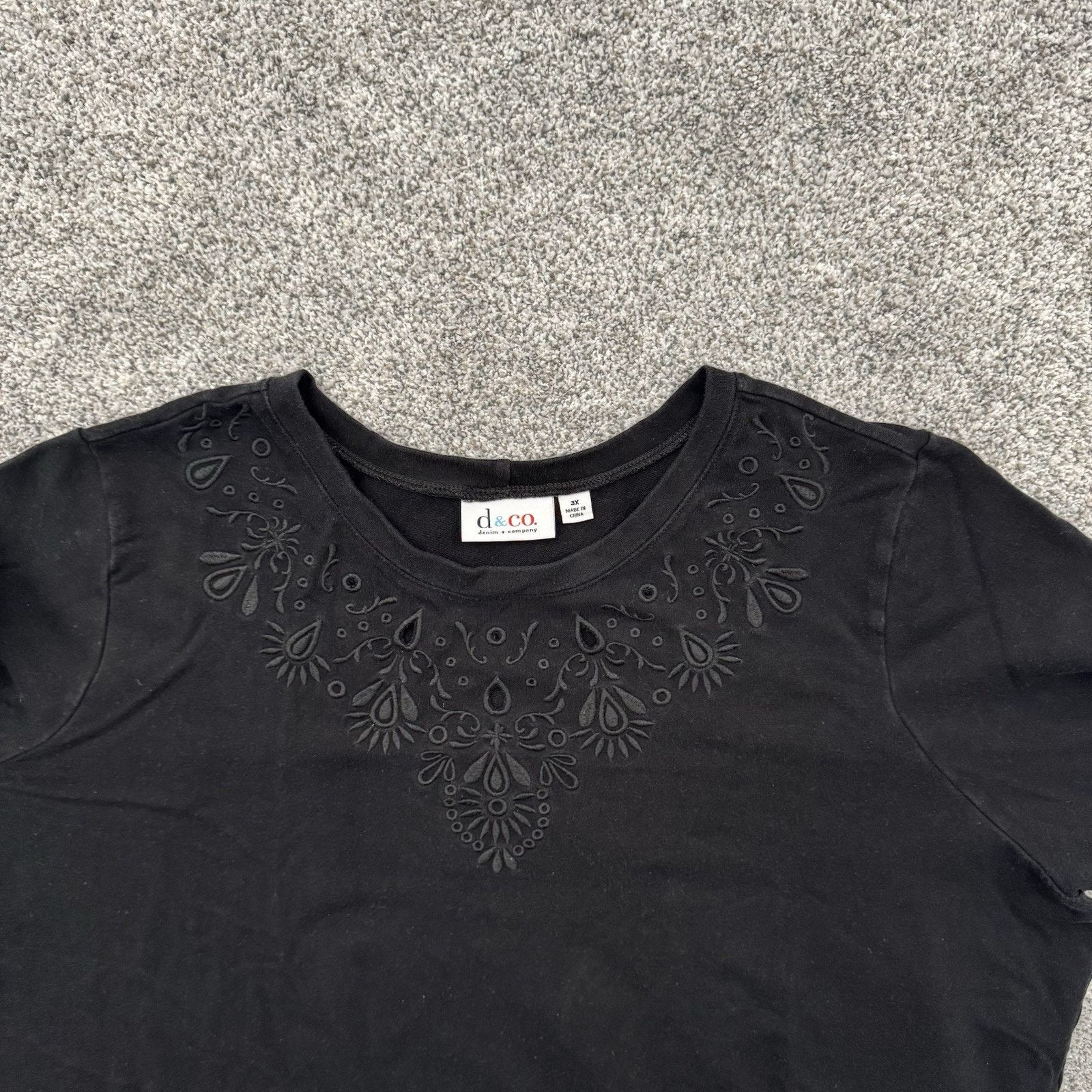 Other Embroidered Top Womens 3X Plus Paisley Feminine Boho 2010s Size 3XL / US 20-22 - 4 Thumbnail