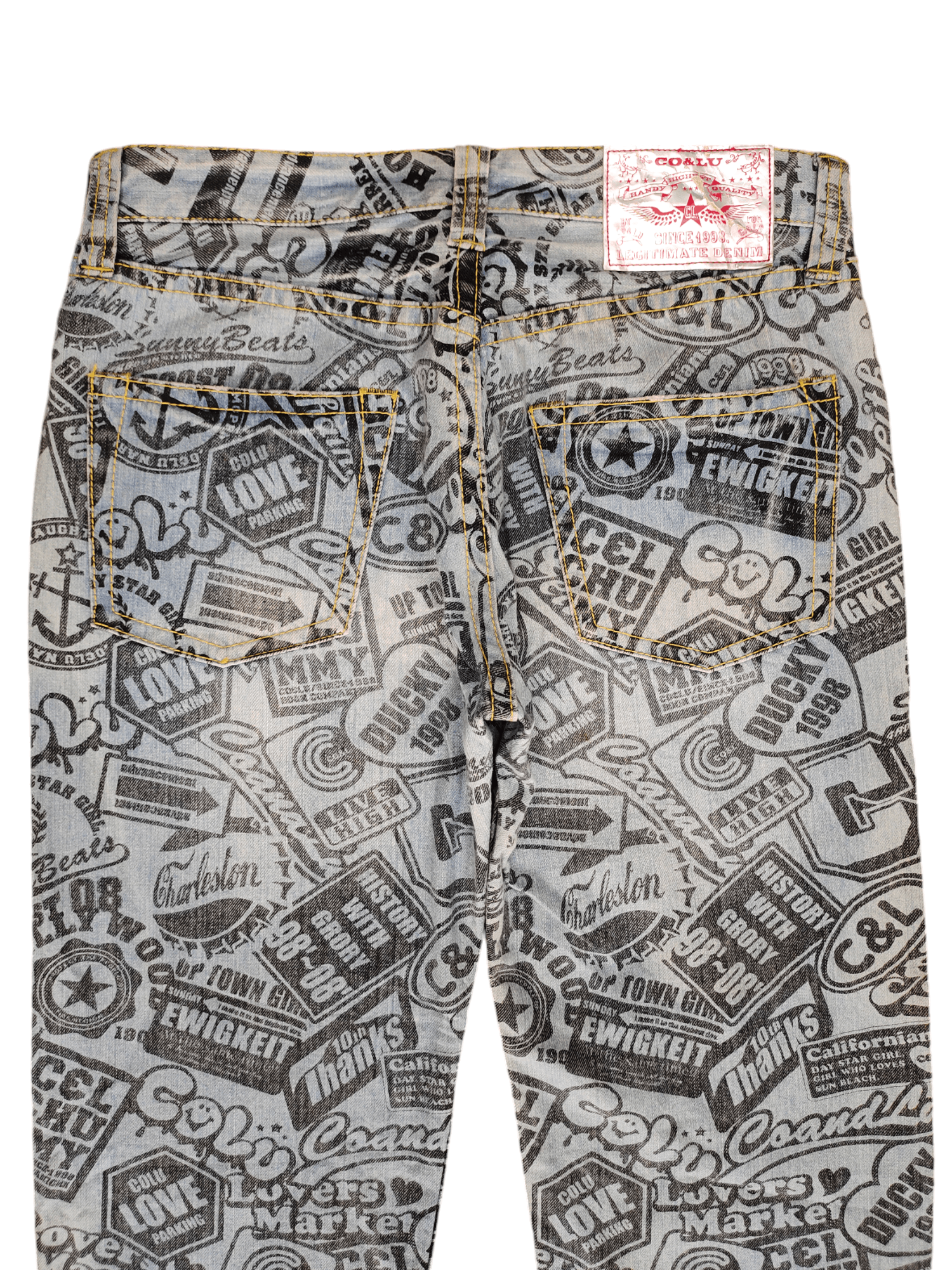 Japanese Brand Japanese Co & Lu Full Print Hysteric Glamour Style Jeans Size US 33 - 12 Thumbnail