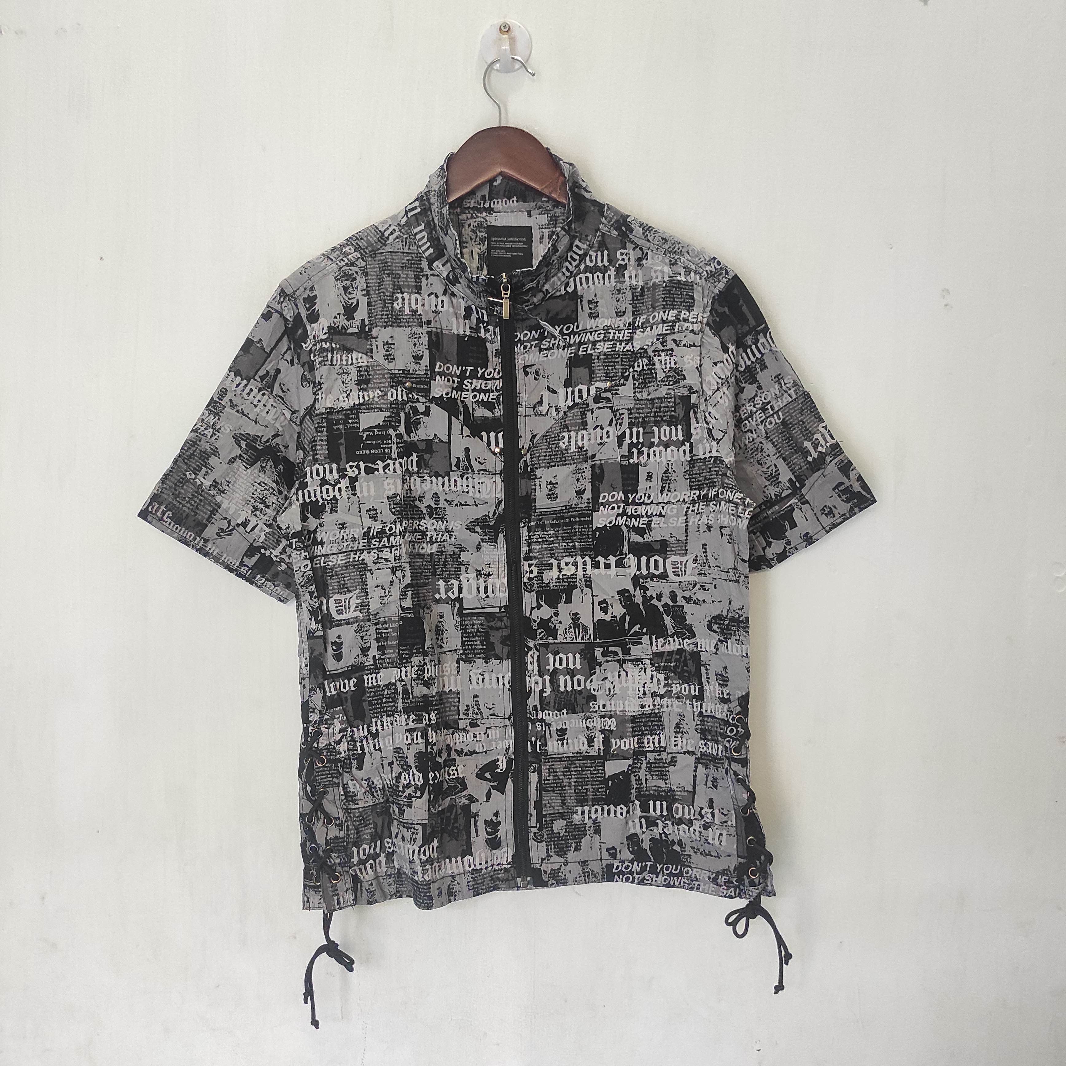 Affliction SPLENDID SATISFACTION Poem Punk Full Print Zipper Shirt Size US M / EU 48-50 / 2 - 2 Thumbnail