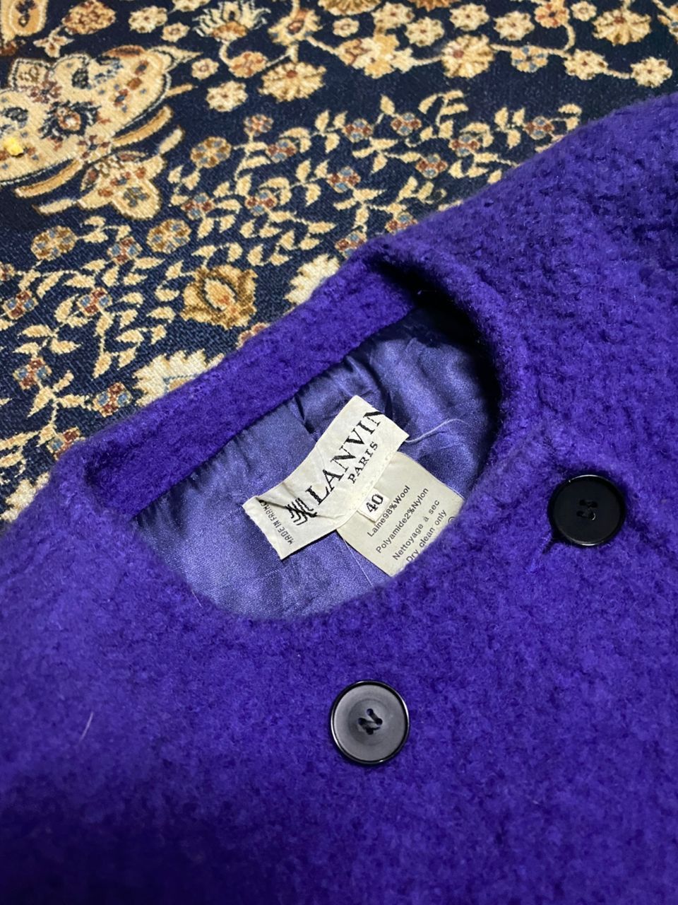 Lanvin Lanvin Paris Wool Coat Purple Size S / US 4 / IT 40 - 8 Thumbnail