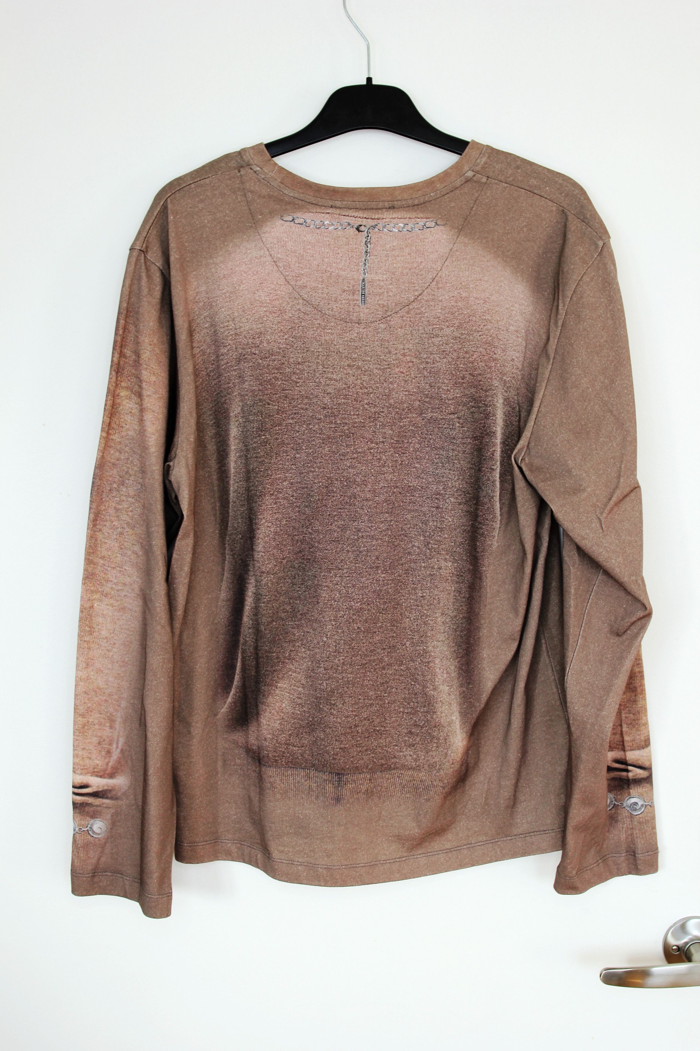 Marine Serre BNWT AW25 MARINE SERRE TROMPE L'OEIL KNIT JERSEY TSHIRT L Size US L / EU 52-54 / 3 - 3 Thumbnail