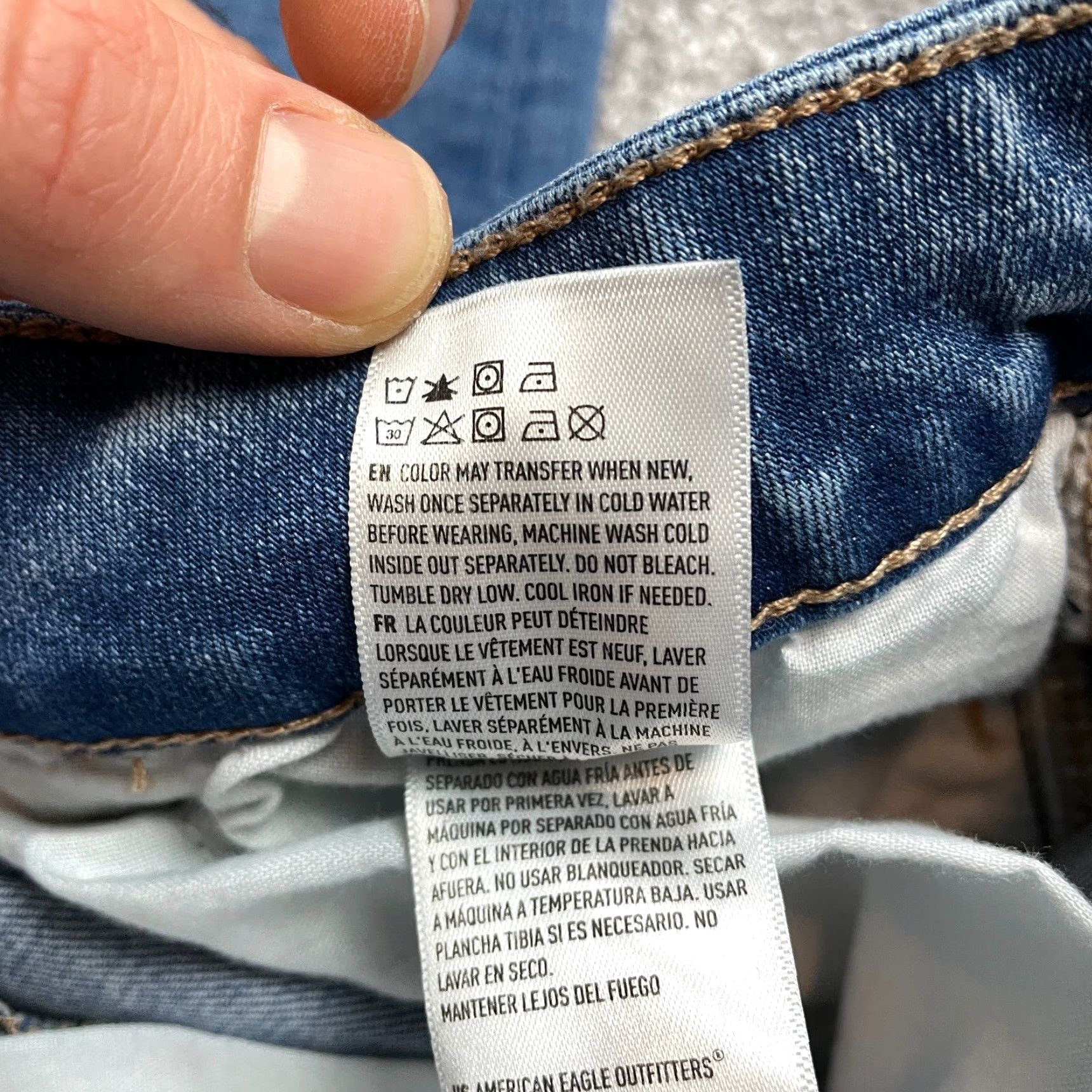 American Eagle Outfitters American Eagle Outfitters Jegging Jeans Womens 6 Blue Raw Distressed 27" Inseam Jegging Stretch Regular Rise High 27" 5-Pocket Denim Jeans Size 30" / US 8 / IT 44 - 5 Thumbnail