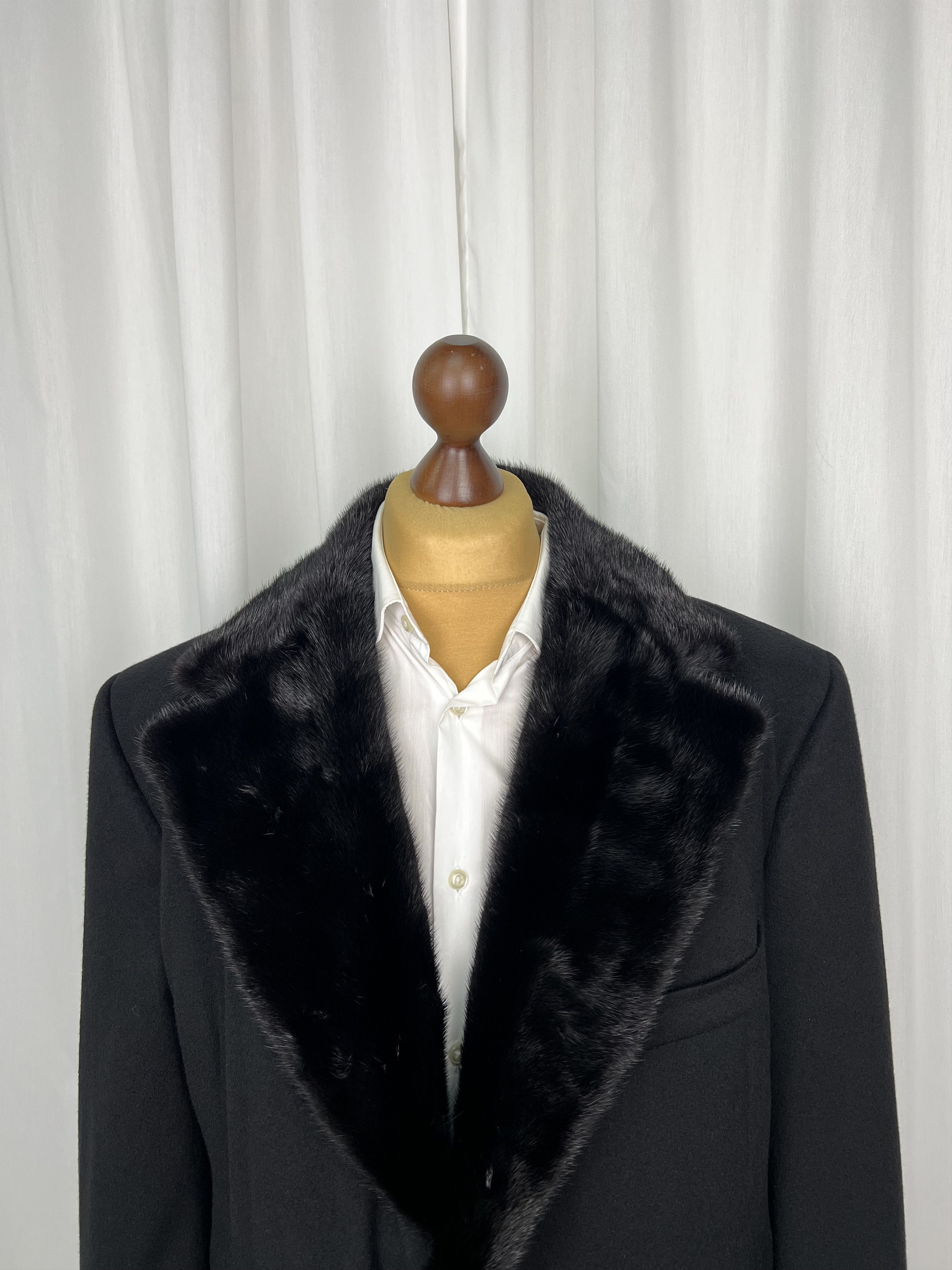 Stefano Ricci Pure 100% Cashmere with Fur Lapel Overcoat Size US XXL / EU 58 / 5 - 5 Thumbnail