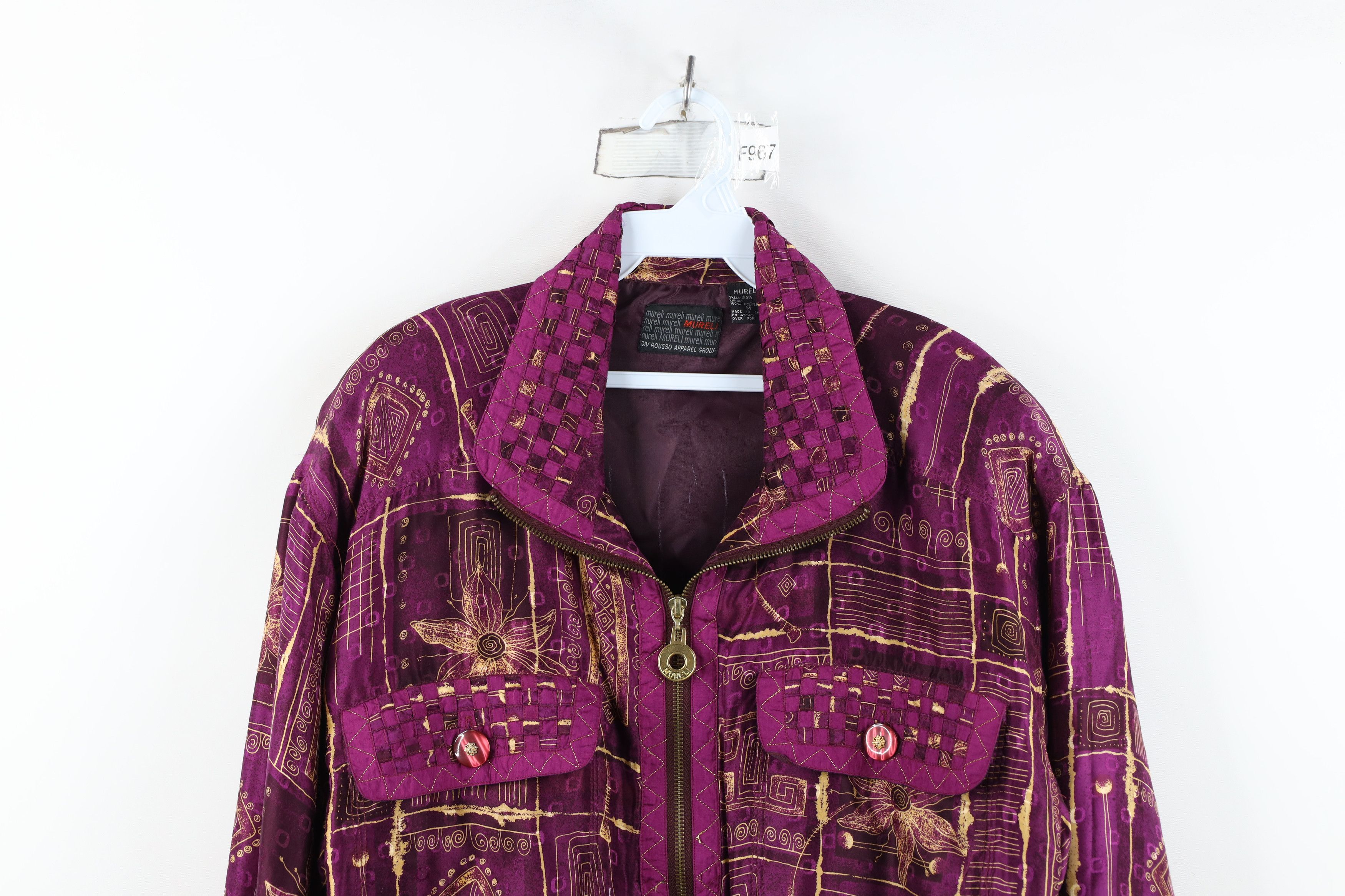 Vintage Vintage 90s Streetwear Flower Silk Full Zip Bomber Jacket Size M / US 6-8 / IT 42-44 - 2 Thumbnail