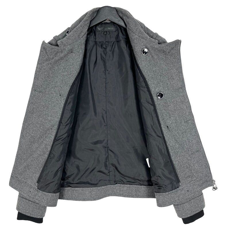 In The Attic Wool Zip Double Breasted Jacket Gray Size Medium Size US S / EU 44-46 / 1 - 4 Thumbnail
