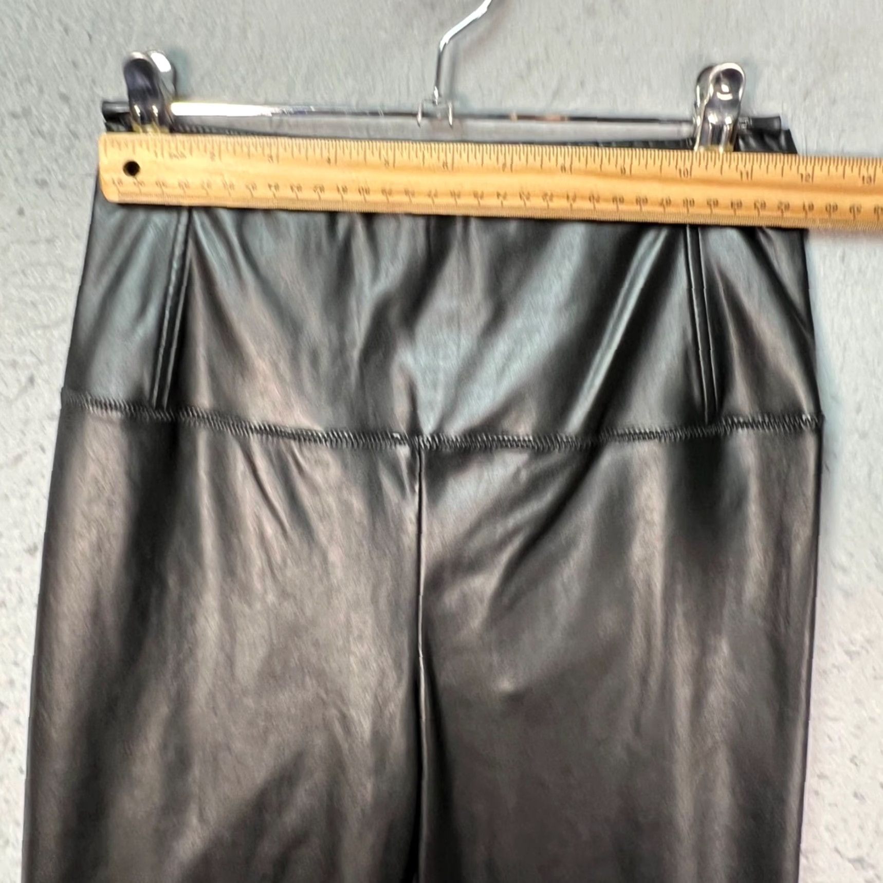 Vintage Wilfred Free Womens Leggings Black Faux Leather High Waist Medium Size 32" / US 10 / IT 46 - 5 Thumbnail