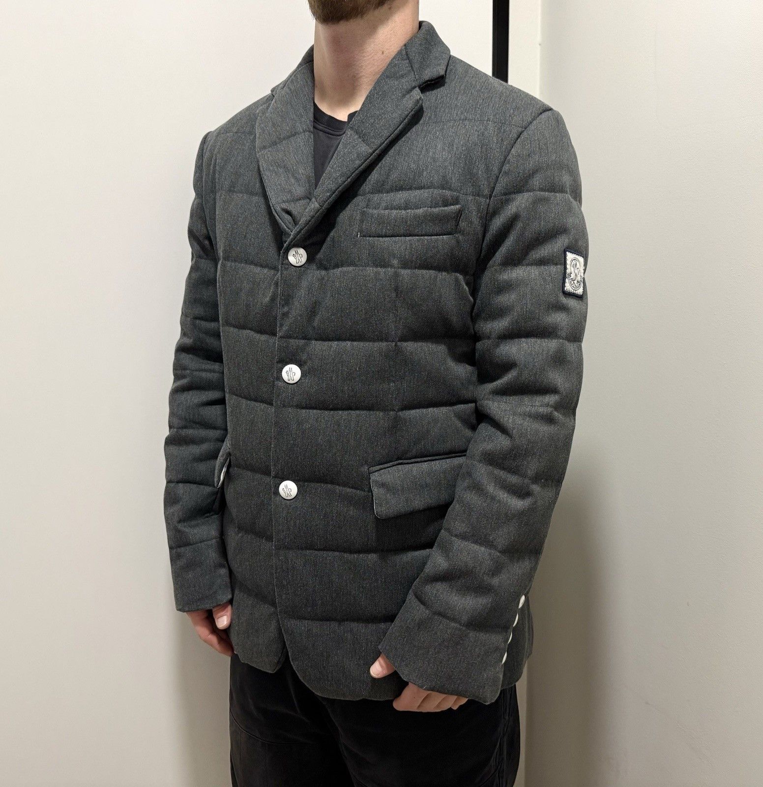 Moncler Gamme Bleu Moncler Gamme Bleu Wool Mens Down Coat Puffer Jacket size 5 Size US XL / EU 56 / 4 - 1 Thumbnail