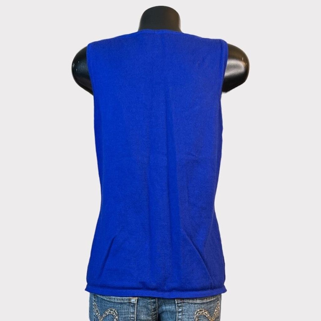 Other Cable & Gauge Large Sleeveless Knit Top Embellished Neckline Size L / US 10 / IT 46 - 3 Thumbnail
