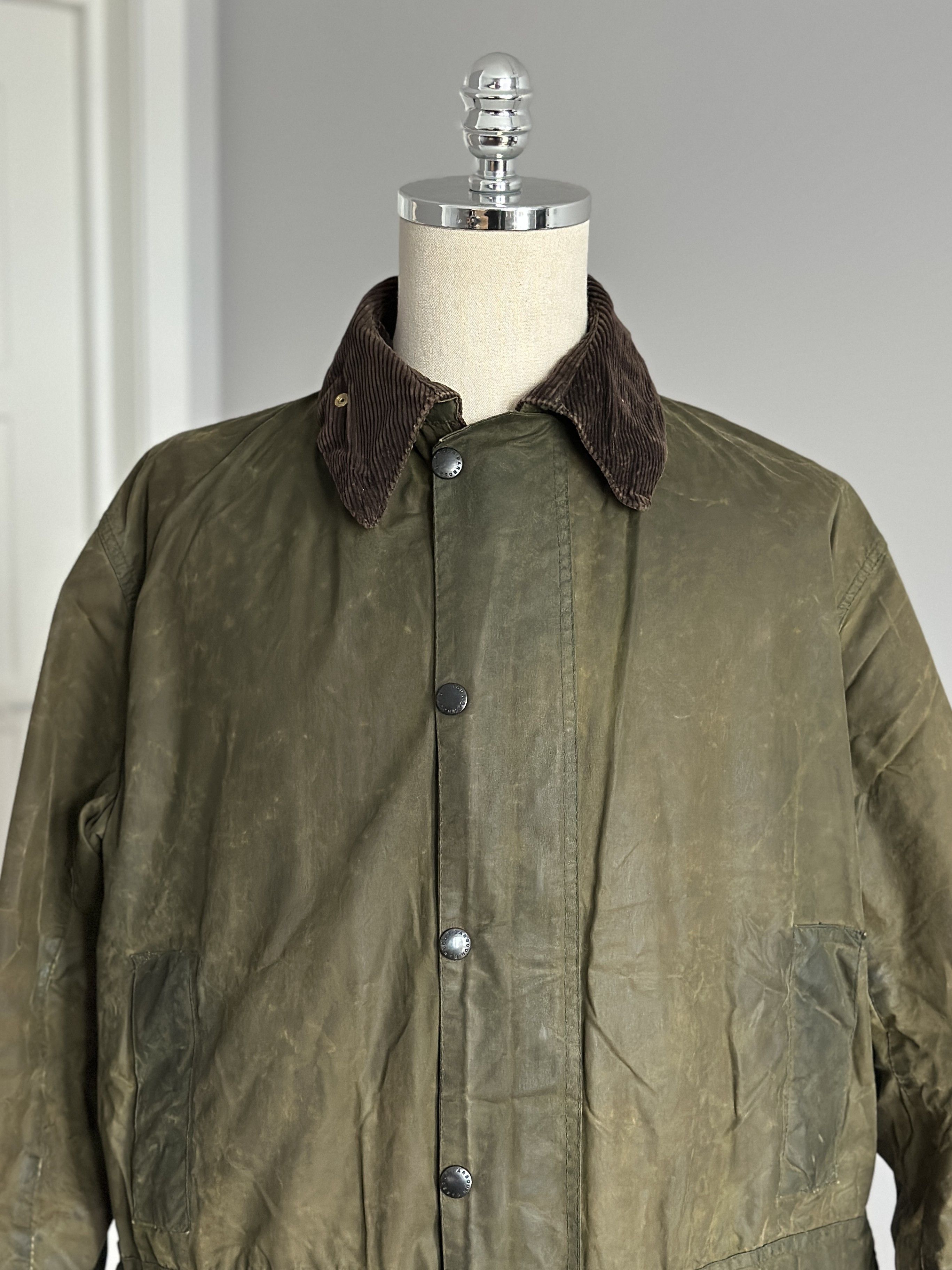 Barbour Vintage BARBOUR A200 Border Wax Jacket C40/102CM England Size US L / EU 52-54 / 3 - 2 Thumbnail