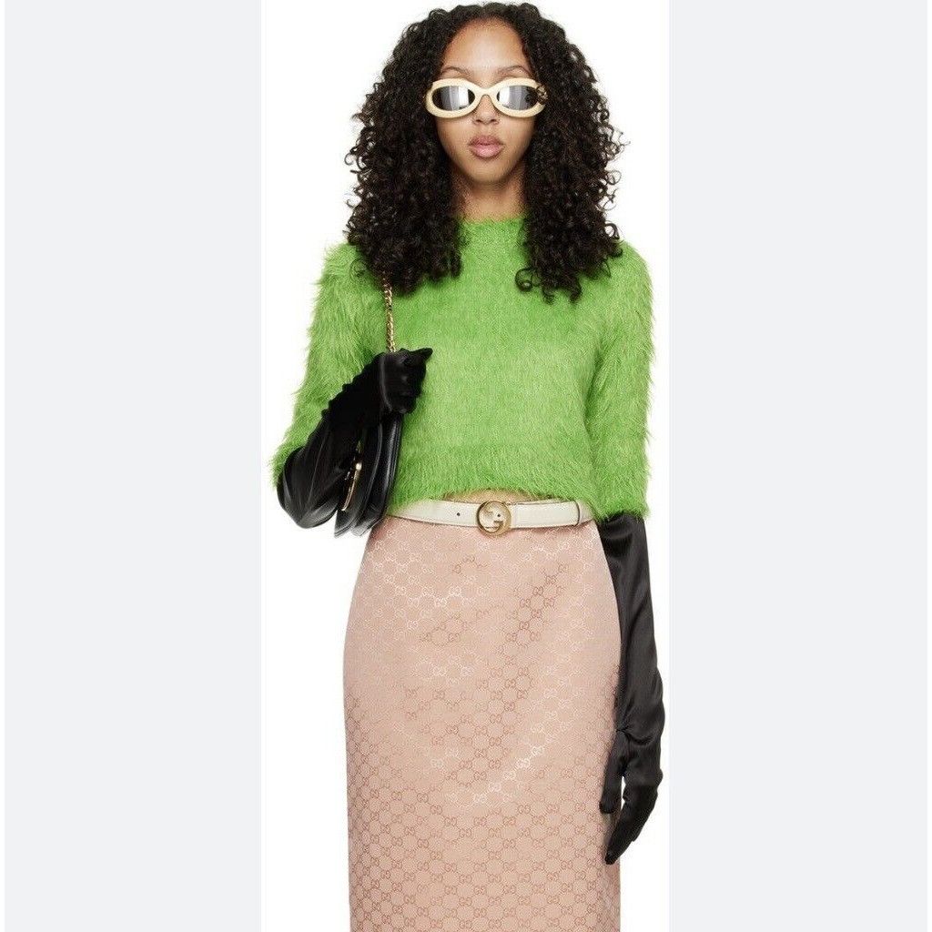 Gucci GUCCI GREEN CREWNECK SWEATER SIZE LARGE GG Size L / US 10 / IT 46 - 2 Thumbnail
