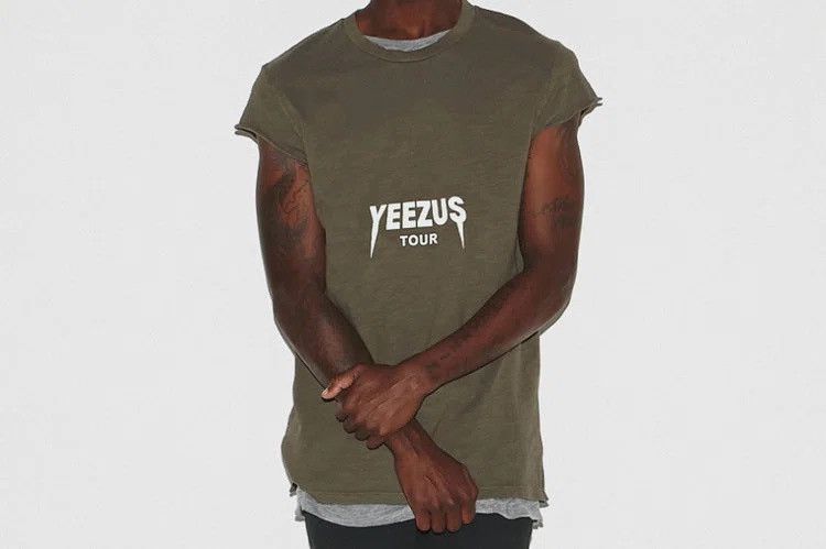 Kanye West Olive Kanye West Yeezus Tour Cutt Off sleeve Size US L / EU 52-54 / 3 - 7 Thumbnail