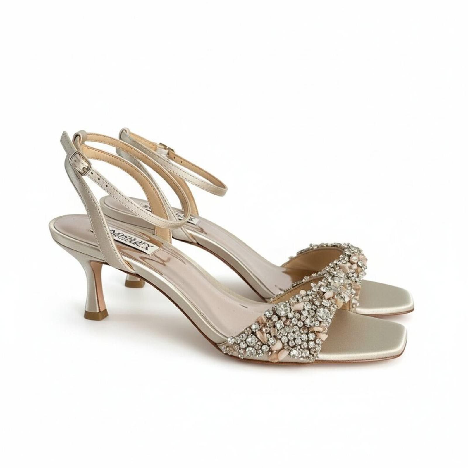 Other New Badgley Mischka Telissa Pink Kitten Heel Sandals 9 Size US 9 / IT 39 - 4 Thumbnail