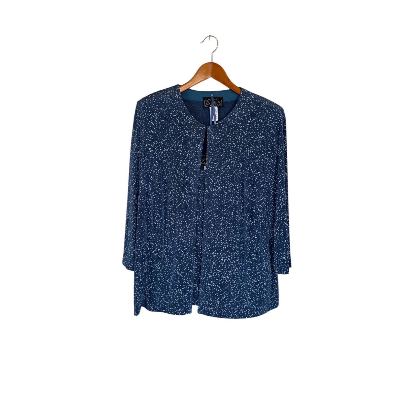 Alex Evenings Alex Evenings Jacket Women X Large Blue Tank Top Glitter Size XL / US 12-14 / IT 48-50 - 3 Thumbnail