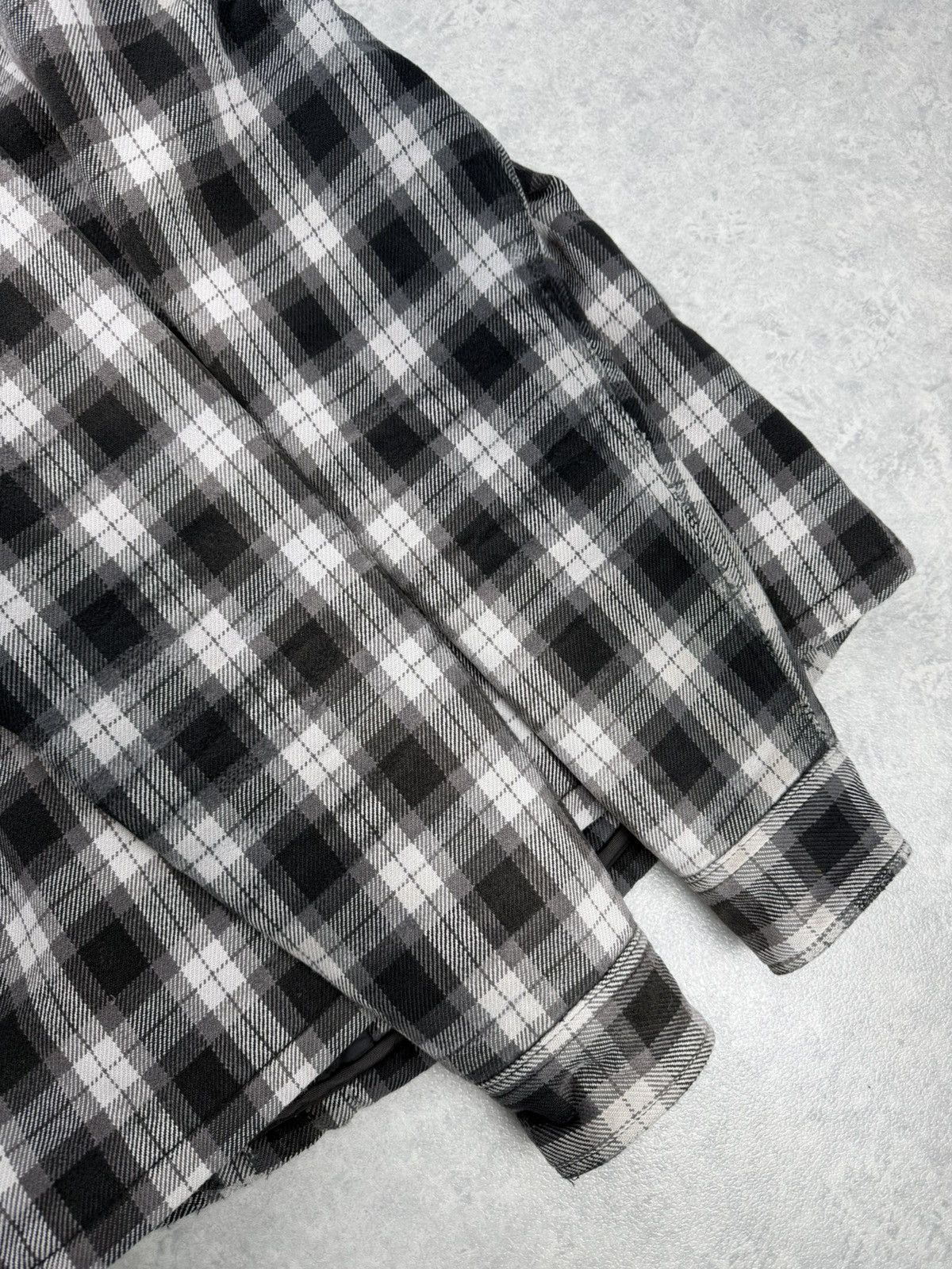 Iron Heart Iron Heart Heavy Flannel Zip Jacket Black Grey Check Size M Size US M / EU 48-50 / 2 - 16 Thumbnail