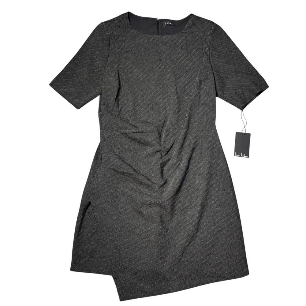 Nicole Miller NWT New $179 Nicole Miller Grey Short Sleeve Asymmetrical H Size XL / US 12-14 / IT 48-50 - 2 Thumbnail