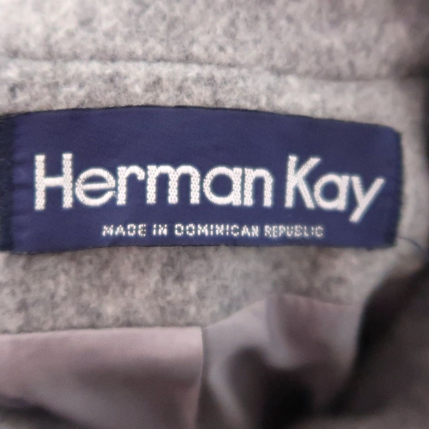 Vintage VINTAGE Herman Kay Coat Wool Mid-Length Heather Grey Womens 12 Overcoat Button Long Sleeve 90s Fall Winter Workwear Casual Size XL / US 12-14 / IT 48-50 - 5 Thumbnail