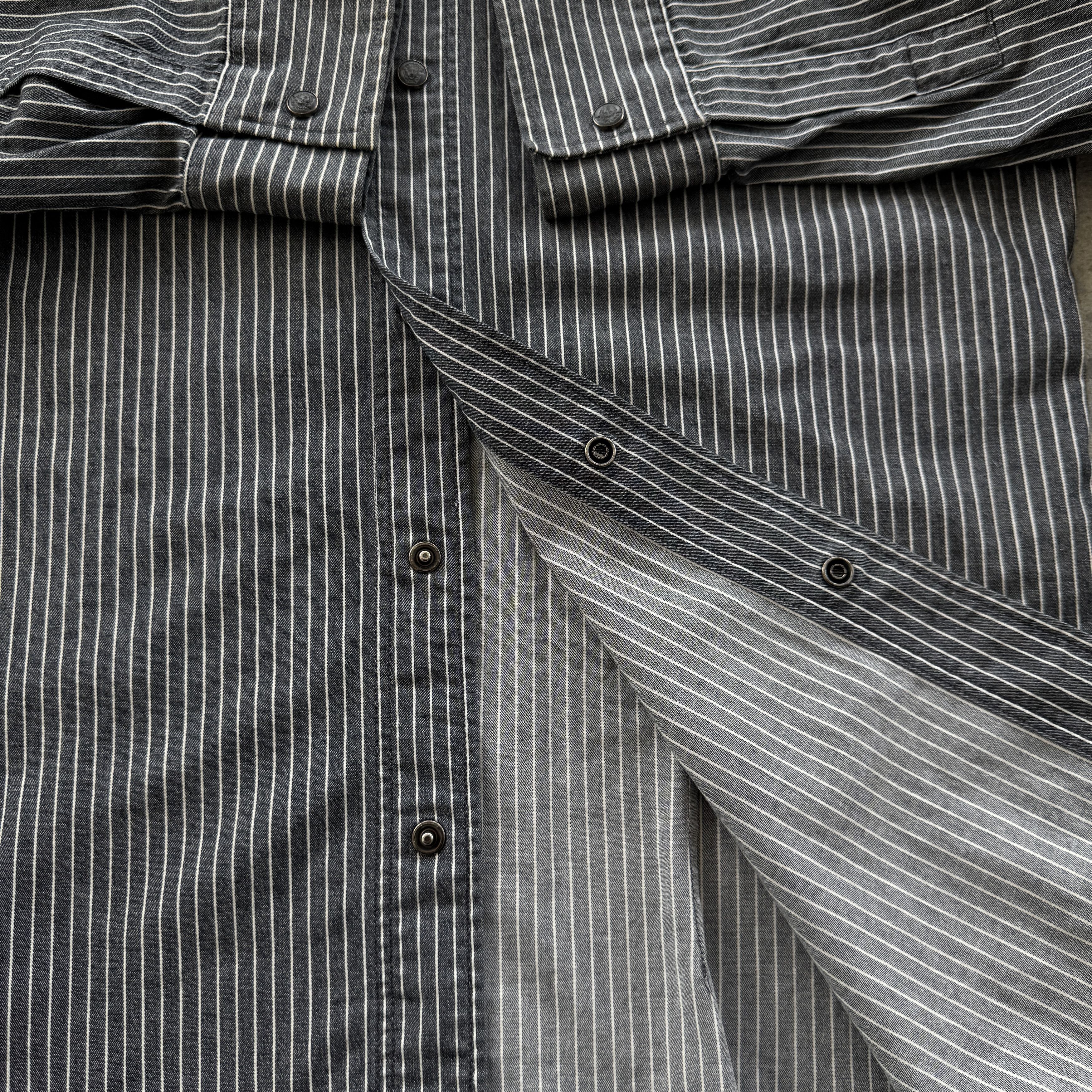 Versace Vintage 90s Versace Jeans Couture Striped Button Ups Shirt Size US XL / EU 56 / 4 - 6 Thumbnail
