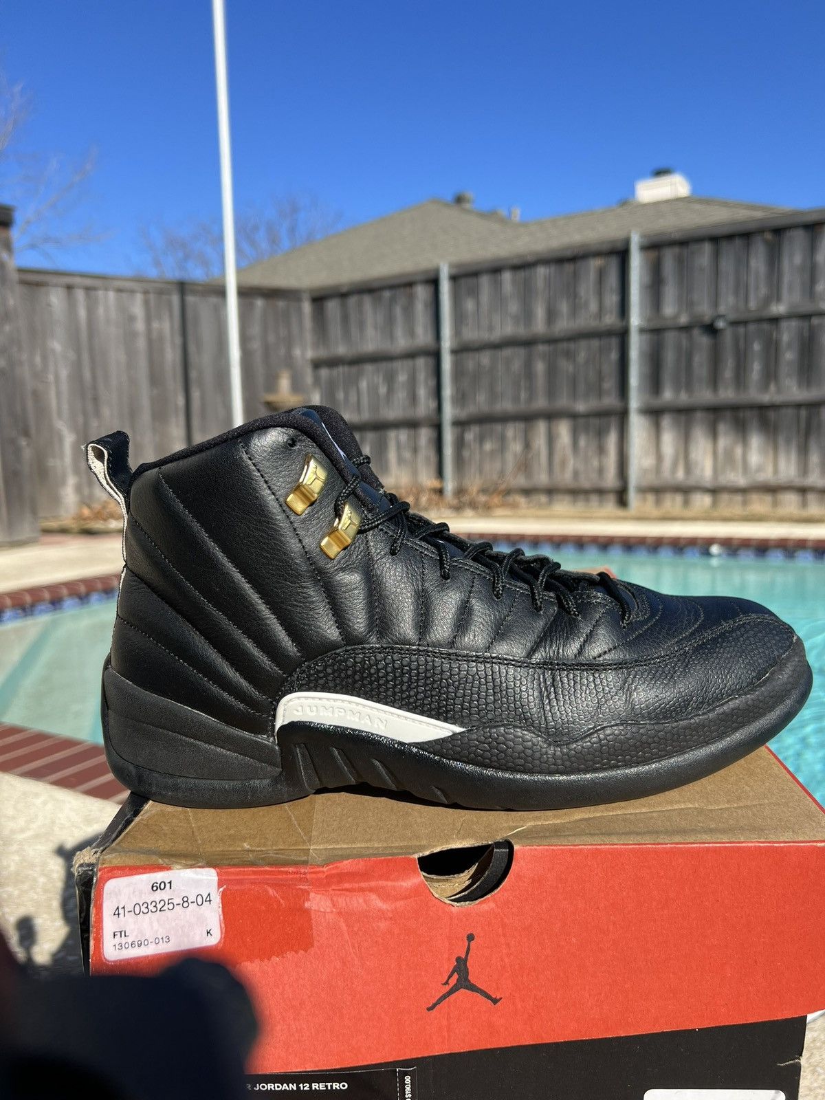 image of Jordan Nike Air Jordan 12 Retro The Master 2016 Shoes in Black, Men's (Size 10)