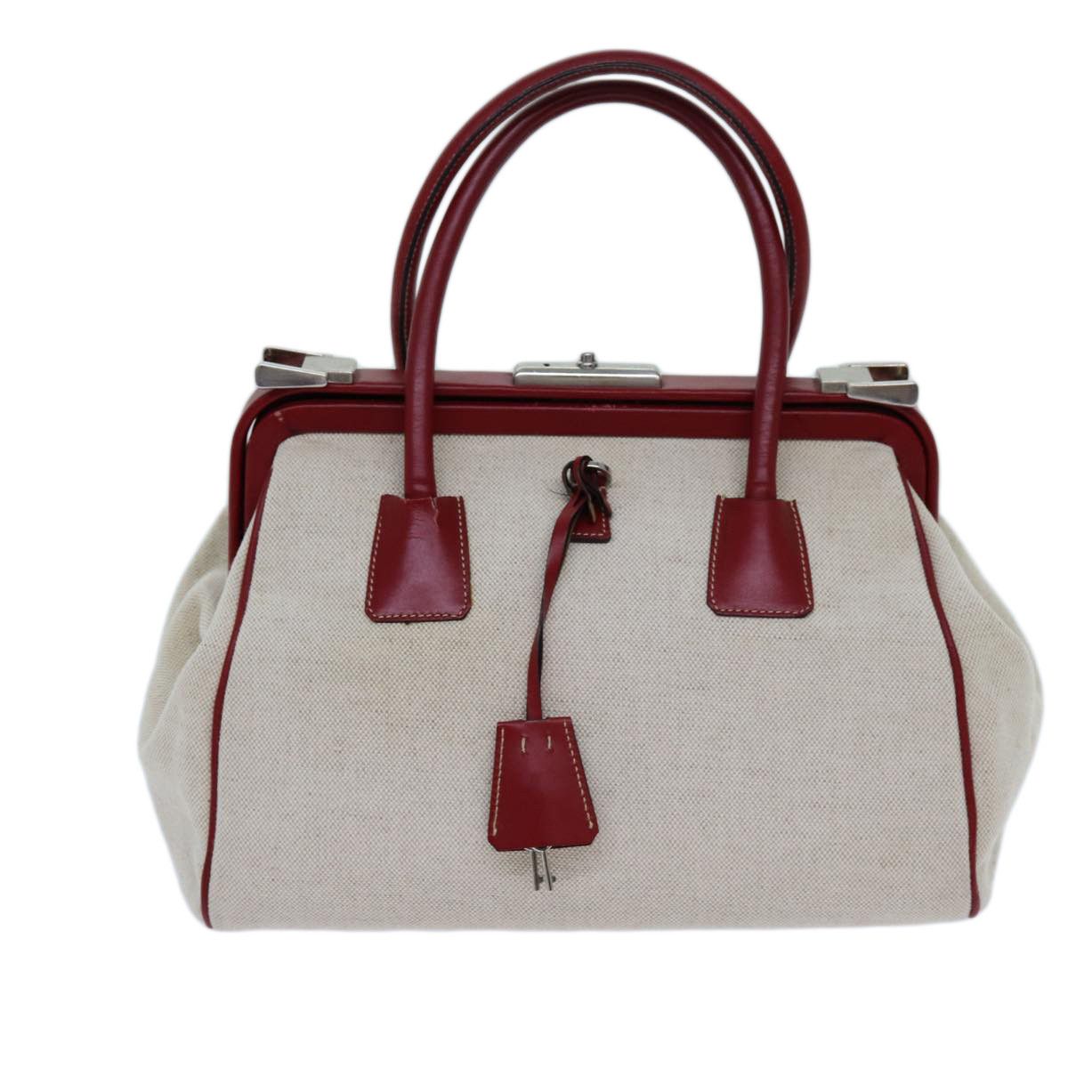 Prada Canapa Beige Canvas Handbag (Pre-Owned) Size ONE SIZE - 1 Thumbnail