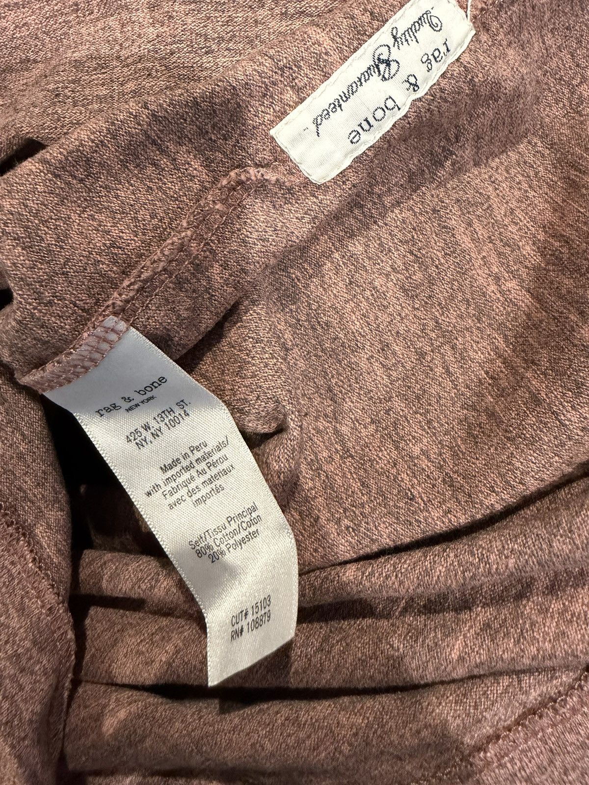 Rag & Bone Rag & Bone Heathered Pink Tee Unique Size US M / EU 48-50 / 2 - 4 Thumbnail