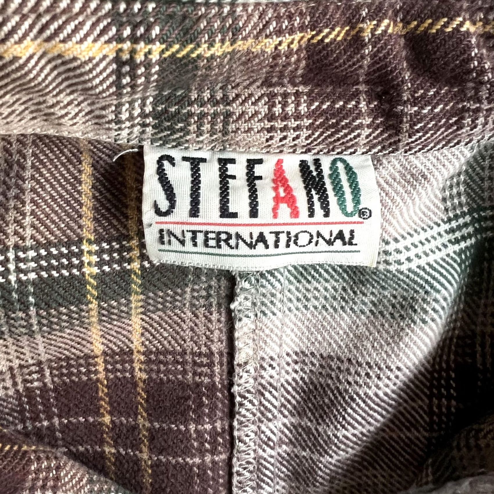 Vintage Stefano International Shirt Mens 3XL Brown Plaid Long Sleeve Button Up Pockets Size US XXL / EU 58 / 5 - 2 Thumbnail