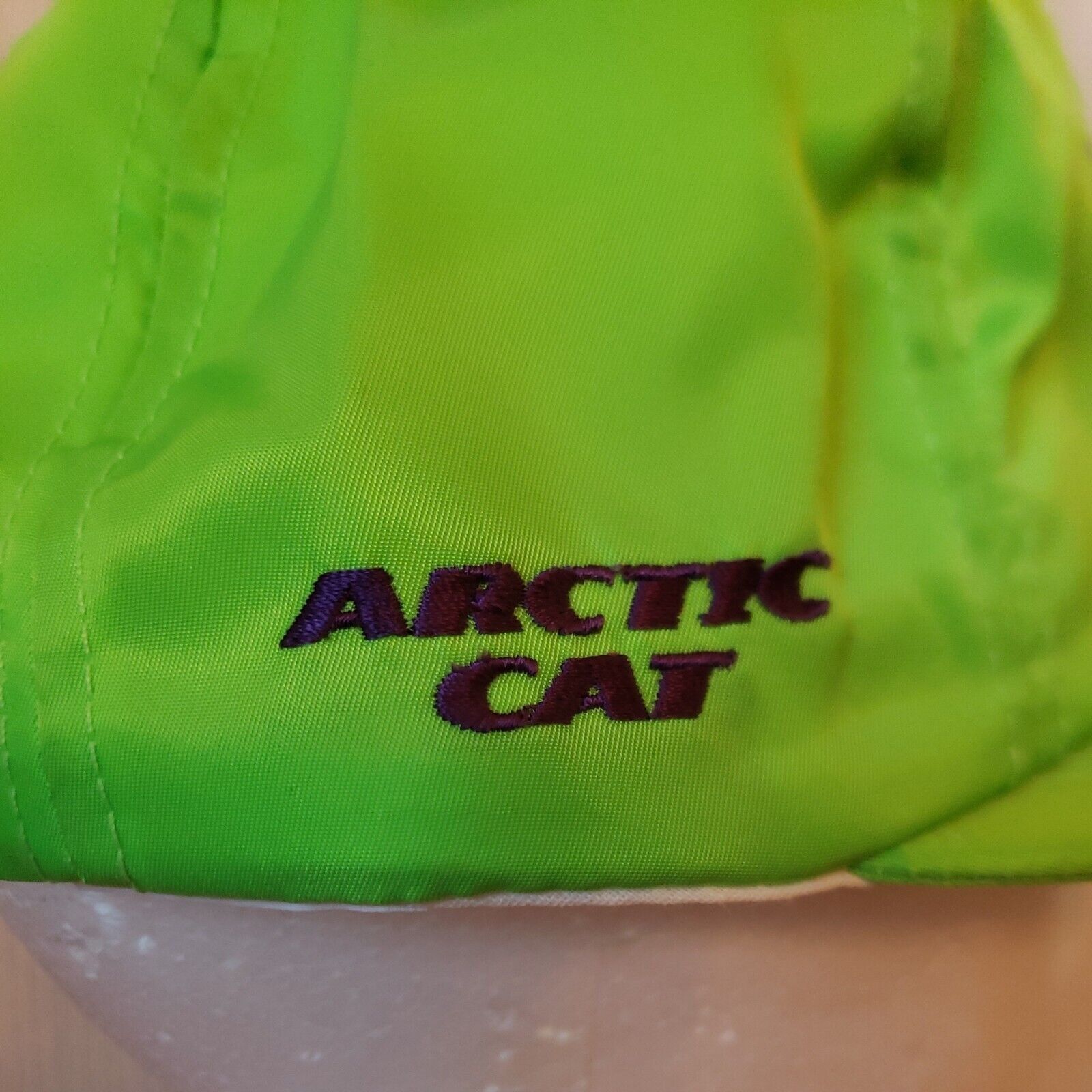 Vintage Vtg Arctic Cat 5 Panel Hat Snowmobile Racing Green Nylon Dad Size ONE SIZE - 8 Thumbnail