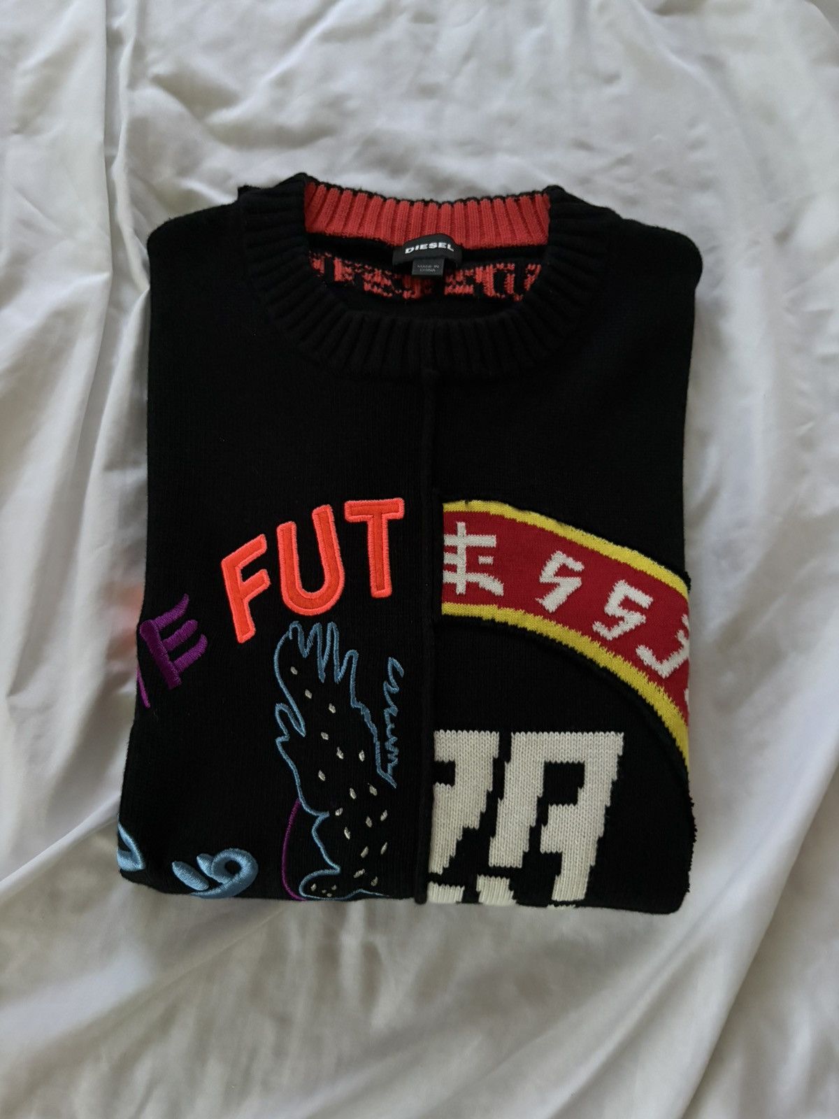 Other Black Embroidered/Knit DIESEL Sweater Size US M / EU 48-50 / 2 - 4 Thumbnail