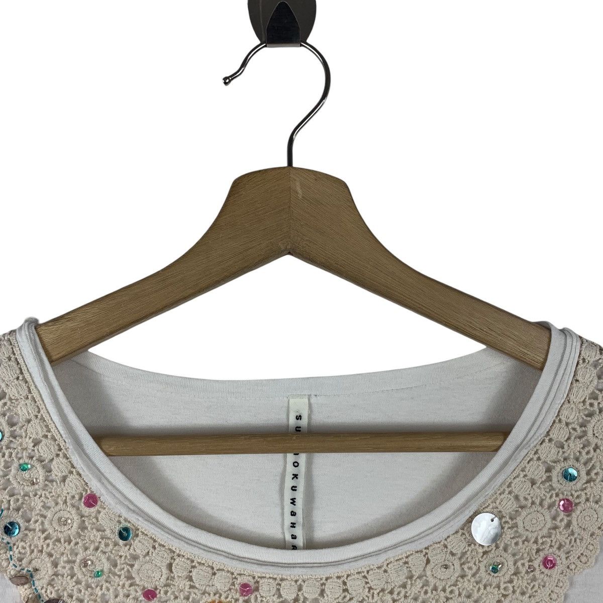 Designer × Issey Miyake × Sunao Kuwahara SUNAOKUWAHARA lace design women tee Size M / US 6-8 / IT 42-44 - 5 Thumbnail