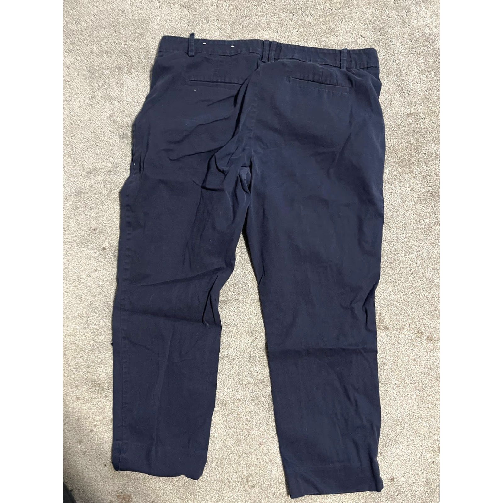 Ann Taylor Ann Taylor Capri Pants Women 10 Navy Blue Stretch Cropped Capris Pockets Regular Size 32" / US 10 / IT 46 - 3 Thumbnail