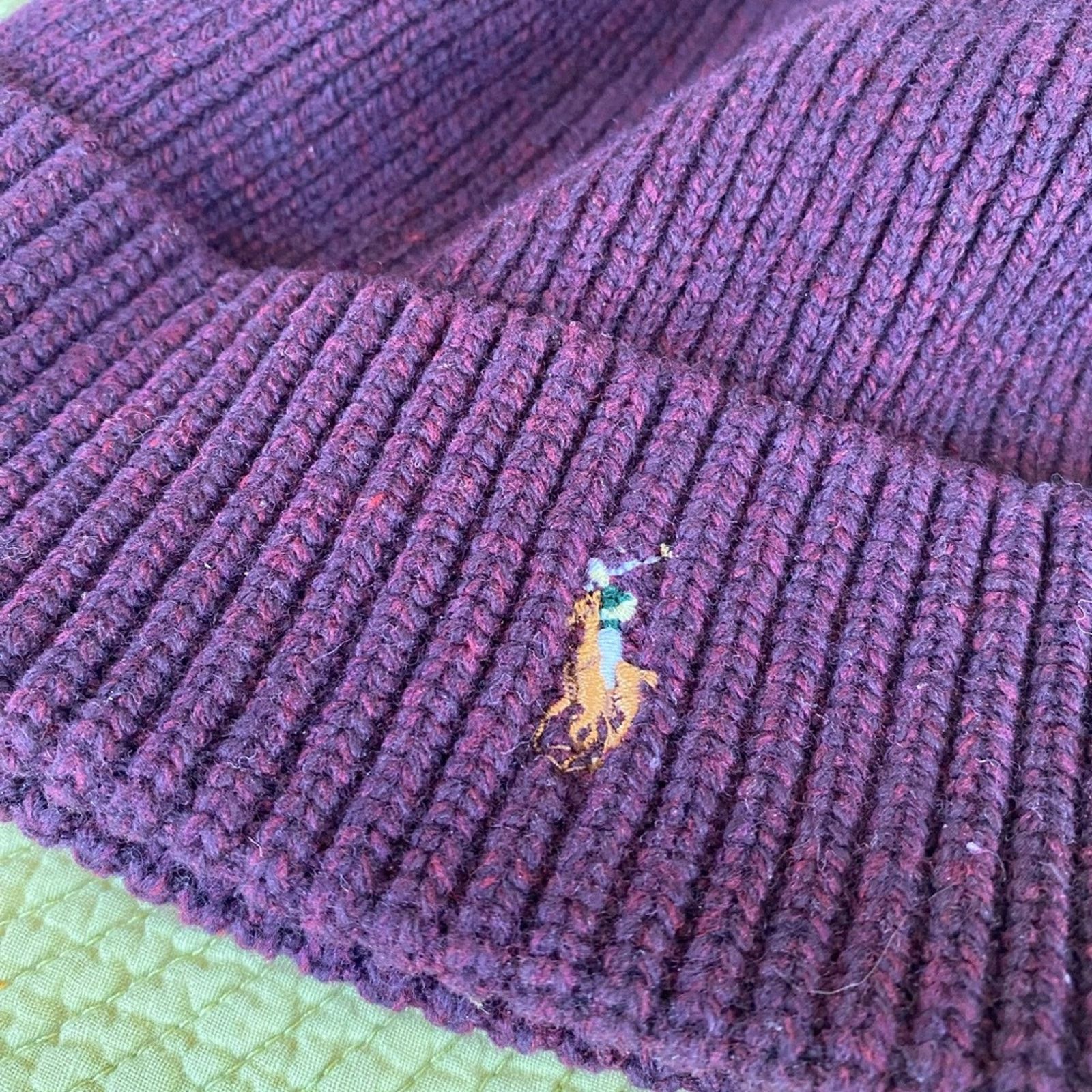 Polo Ralph Lauren POLO Ralph Lauren $78 Signature Pony 100% Merino Beanie OS Size ONE SIZE - 5 Thumbnail