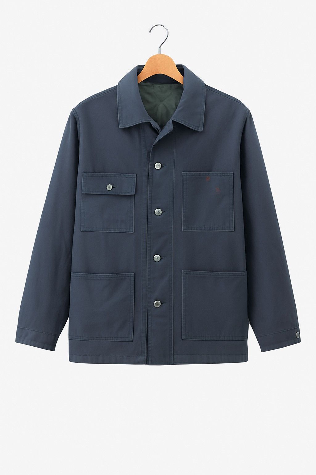 Japanese Brand Vintage Billy Stone’s A/108 Quilted Work Jacket – Navy Blue Size US L / EU 52-54 / 3 - 1 Thumbnail