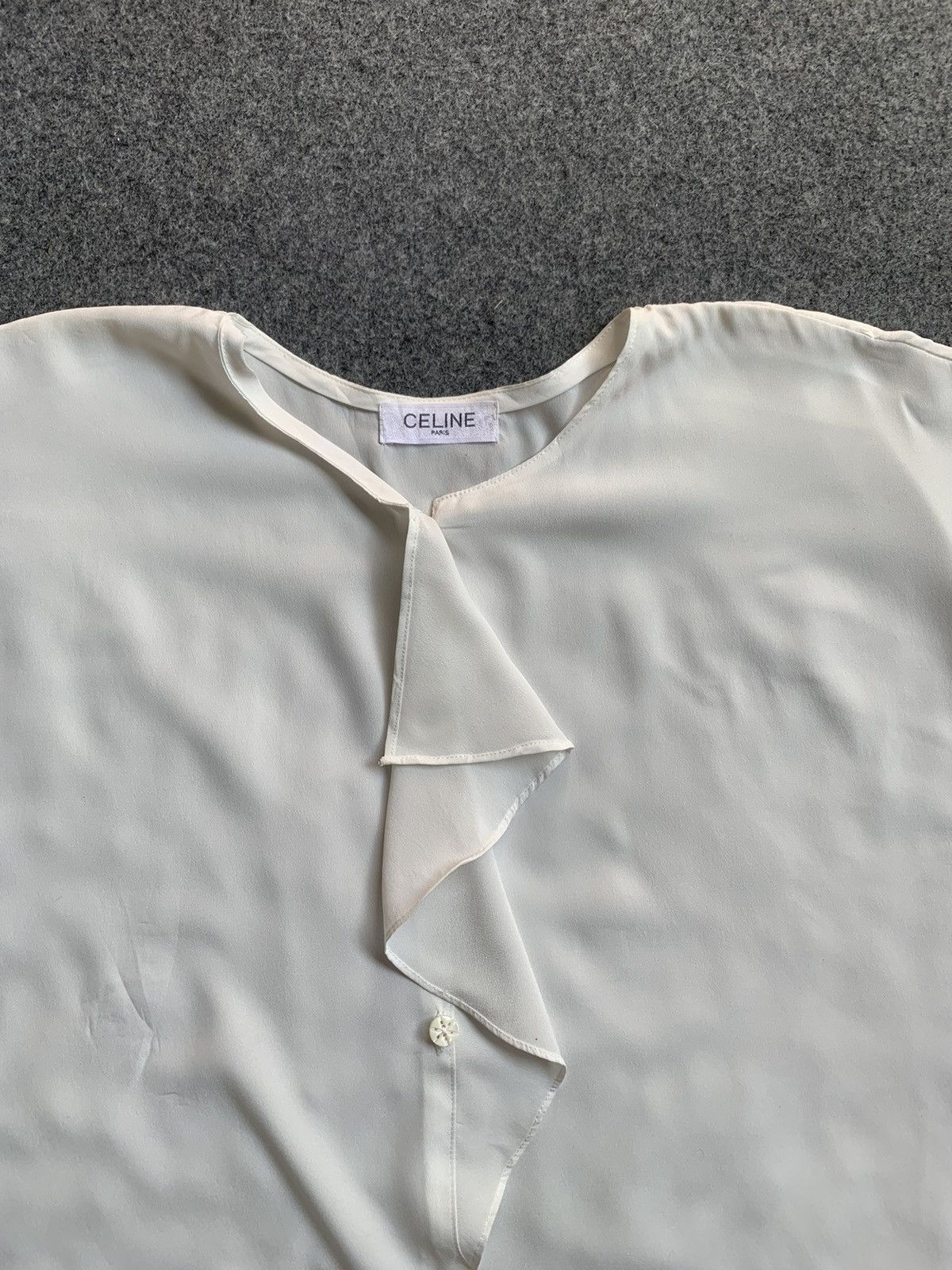 Celine × Japanese Brand × Vintage Vintage Celine white blouse Size ONE SIZE - 2 Thumbnail