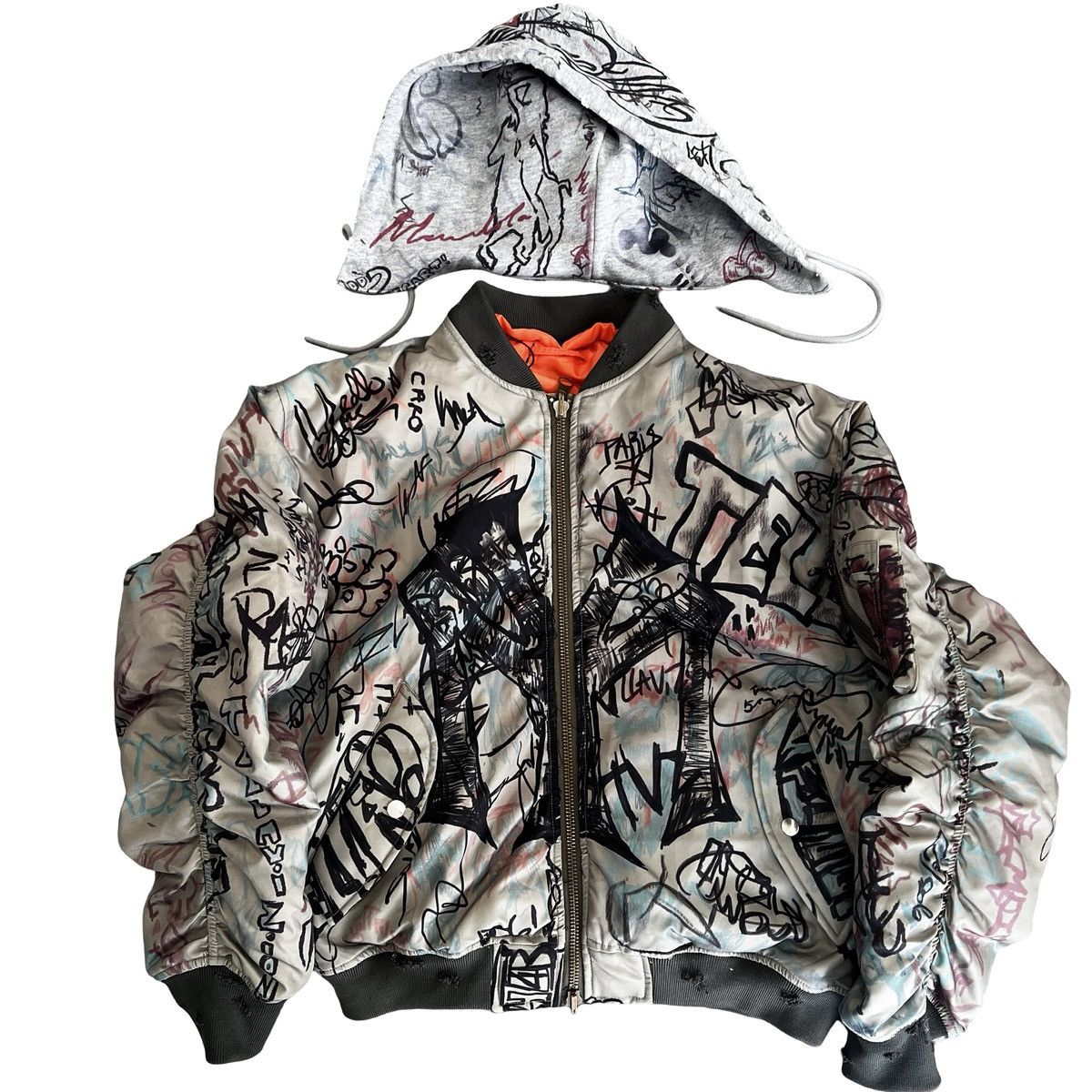 Mowalola MOWALOLA 2026 Graffiti Reversible Bomber Jacket L Size US L / EU 52-54 / 3 - 12 Thumbnail
