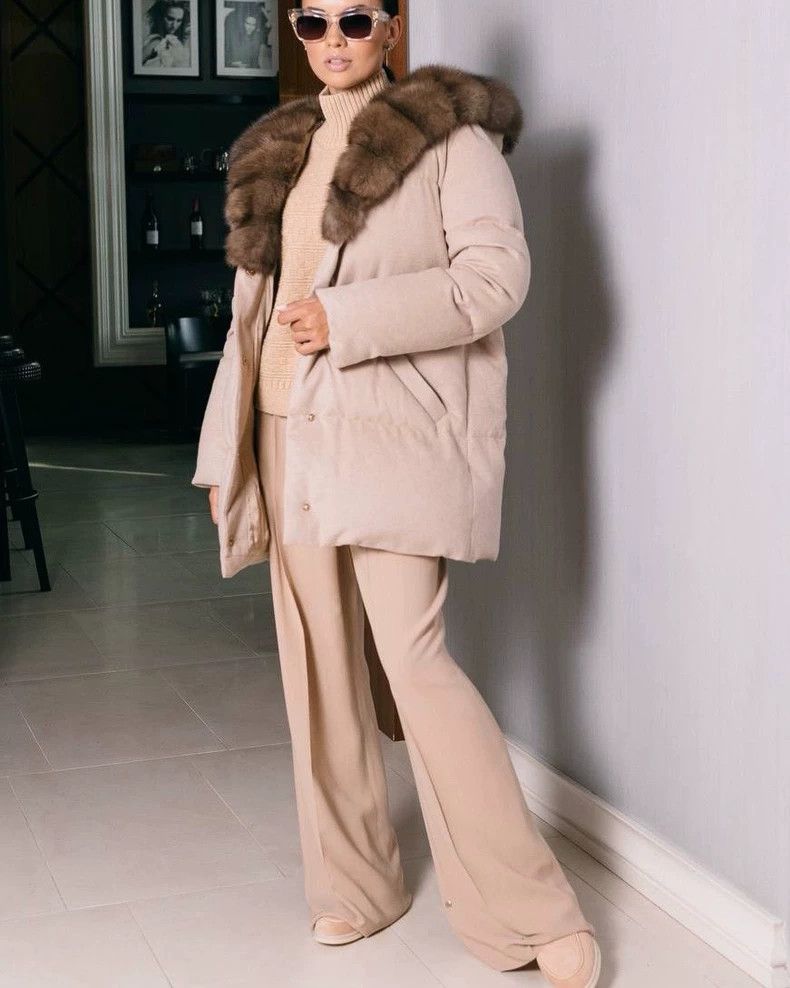 Loro Piana LORO PIANA Ms.Light beige silk wide leg pants Size 26" / US 2 / IT 38 - 9 Thumbnail