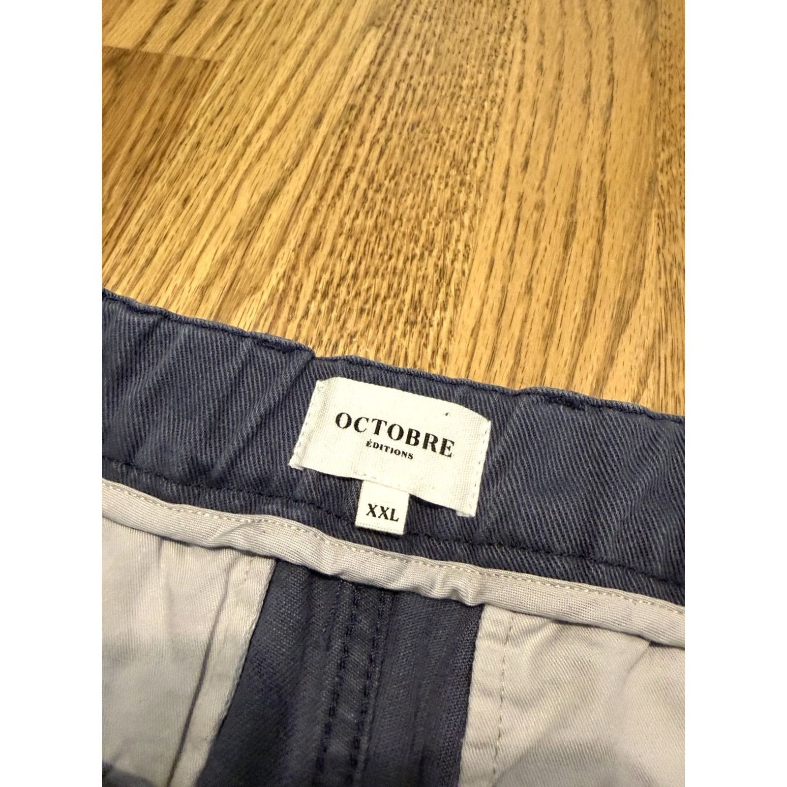Vintage VINTAGE Octobre Editions Cotton Trousers Men’s 2XL 34x30 Blue Beige Portugal Pants Size US 39 - 6 Thumbnail