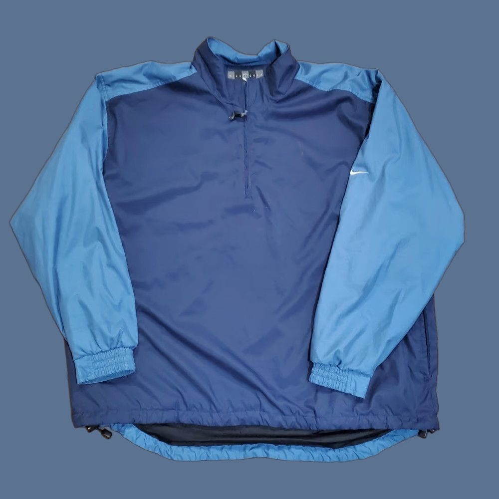 Nike Nike Golf Windbreaker Jacket Mens XL Blue 1/4 Zip Clima-FIT Swoosh Logo Colorblock Pullover Size US XL / EU 56 / 4 - 1 Thumbnail