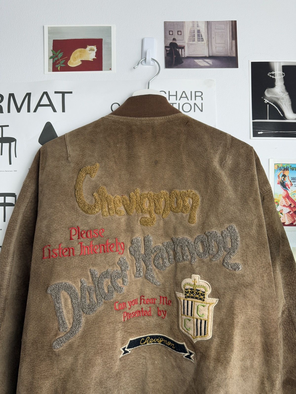 Chevignon × Vintage Vintage 90s Chevignon boxy leather suede bomber jacket XL Size US XL / EU 56 / 4 - 7 Thumbnail