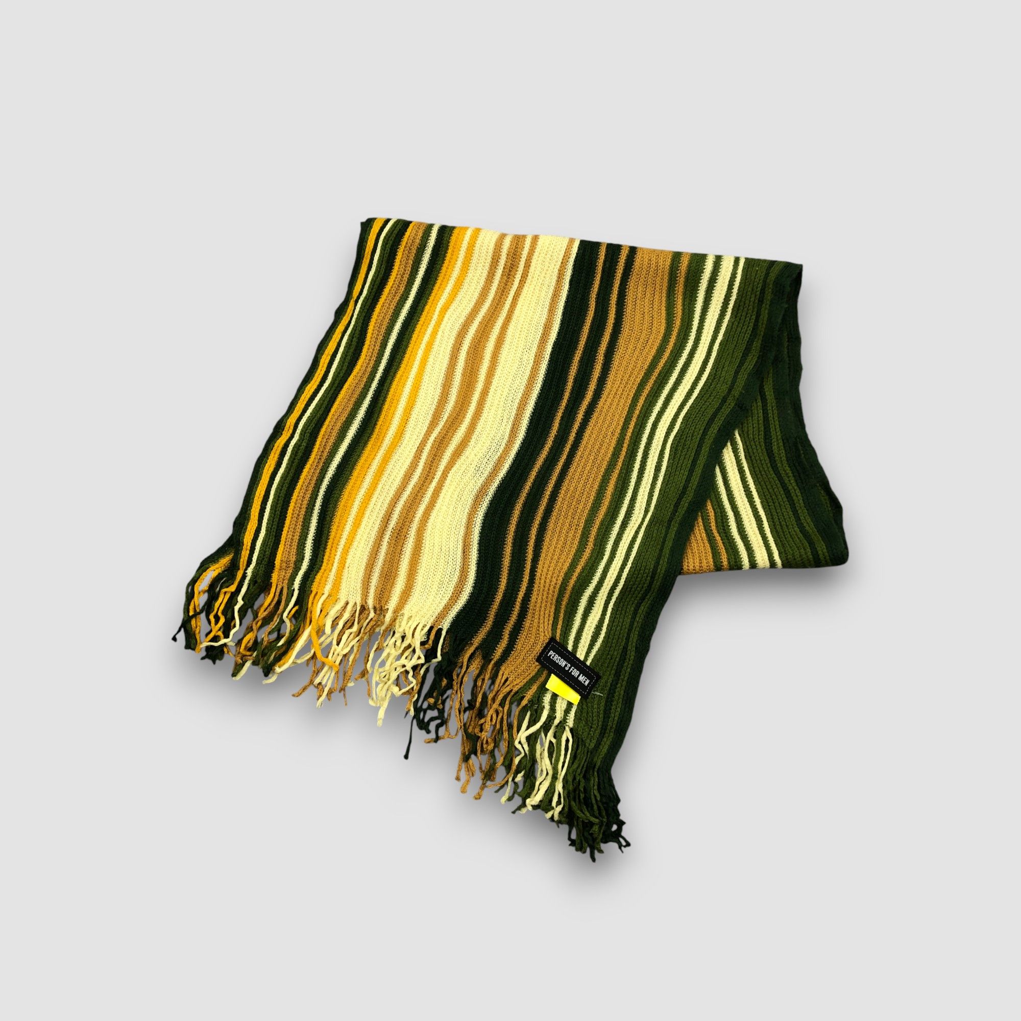 PERSON'S Vintage Person's For Men Scarf Muffler Knit Wool Scarves Size ONE SIZE - 3 Thumbnail