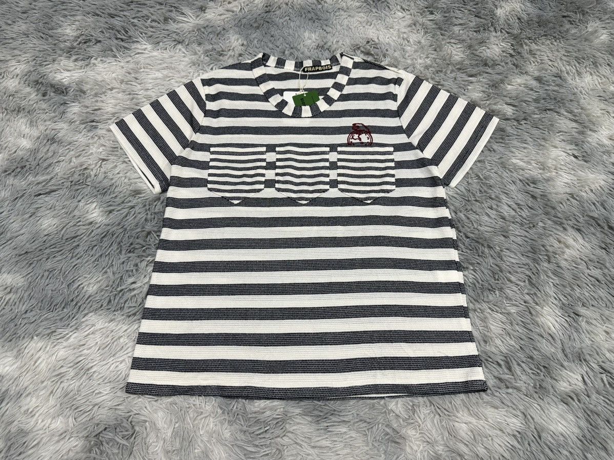 Frapbois 🔥Frapbois By Issey Miyake Border Striped Tee Crazy Pockets Size US S / EU 44-46 / 1 - 2 Thumbnail